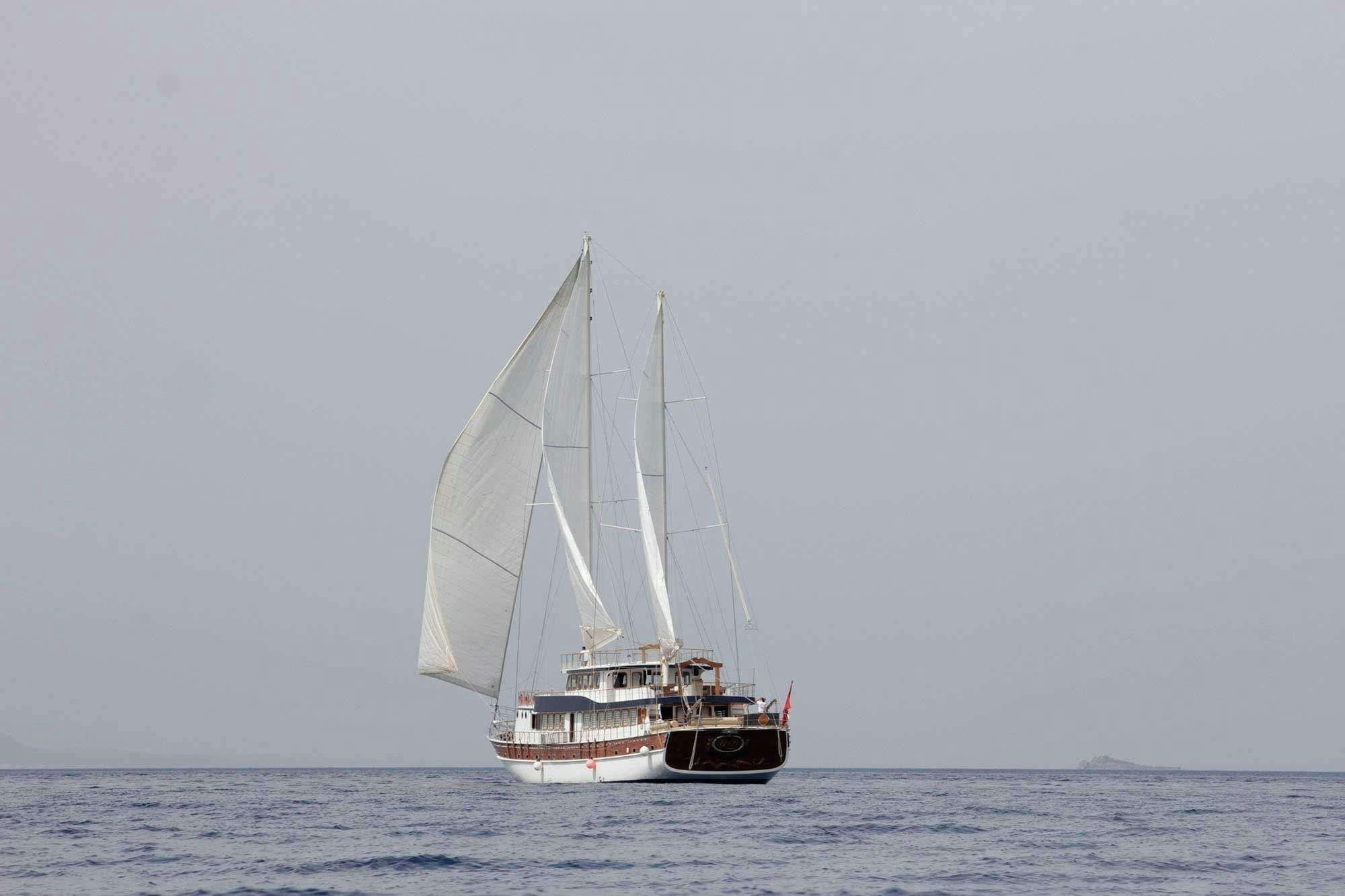 a sailboat on the water aboard BOREAS Yacht for Charter