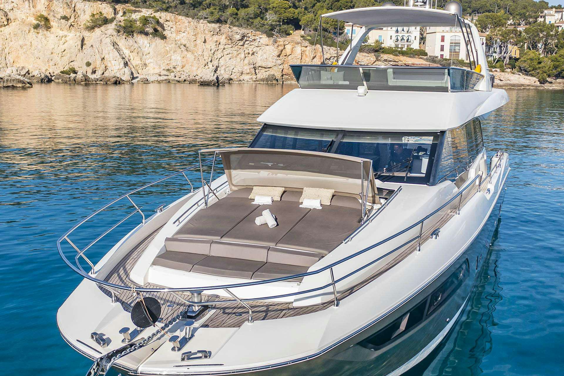 a boat in the water aboard BLUE M Yacht for Charter