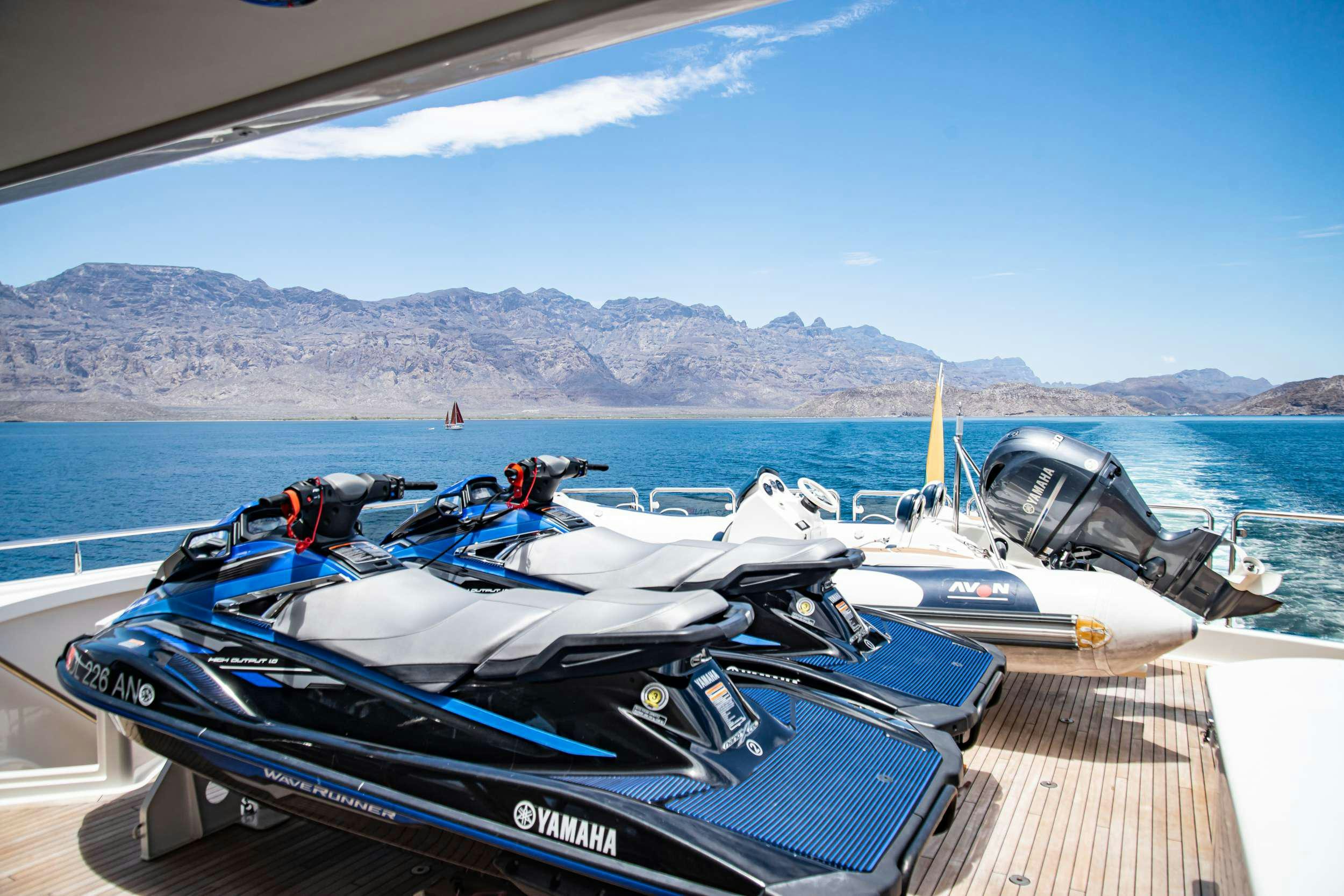 a boat on the water aboard RULE NO. 1 Yacht for Charter