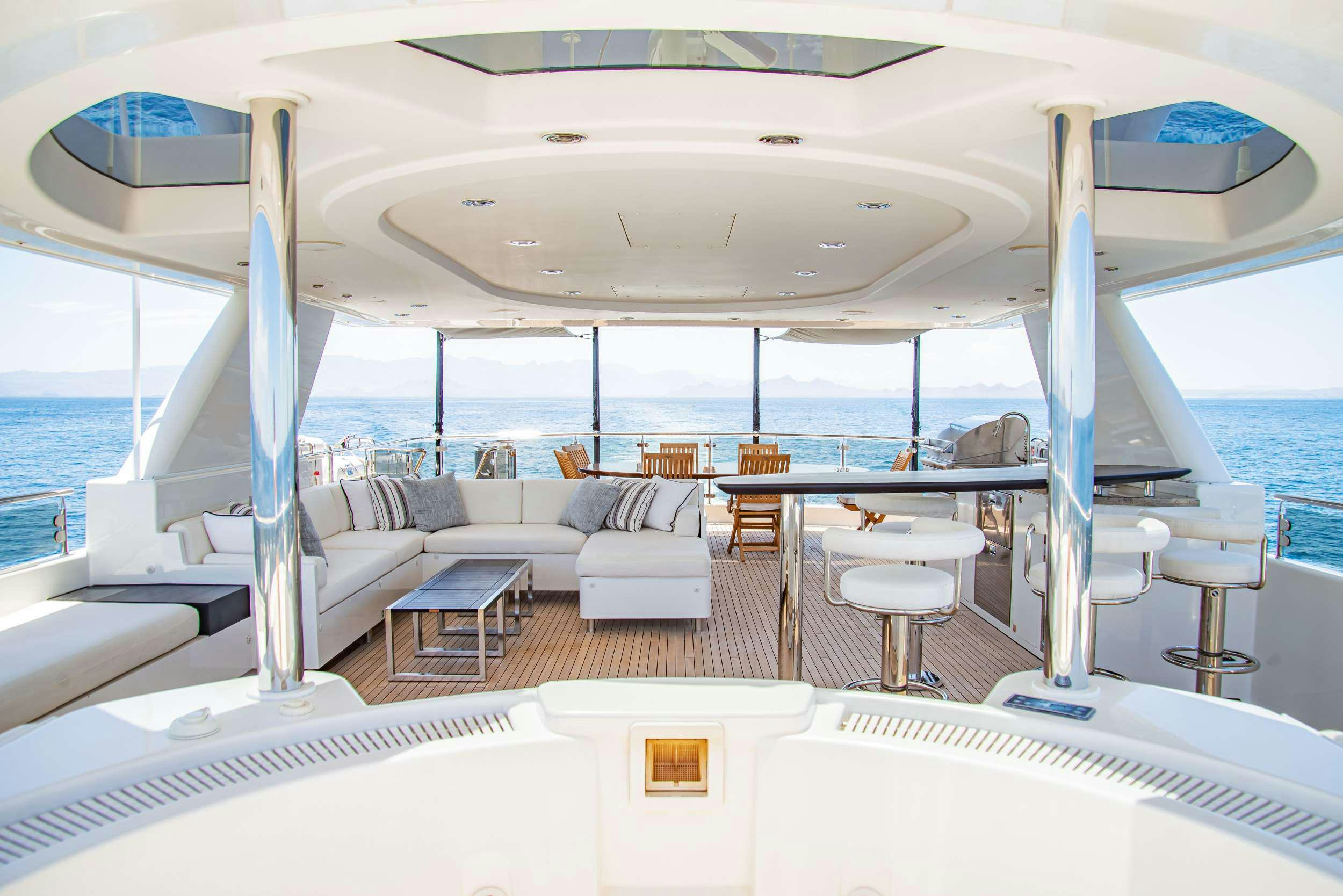 a boat on the water aboard RULE NO. 1 Yacht for Charter