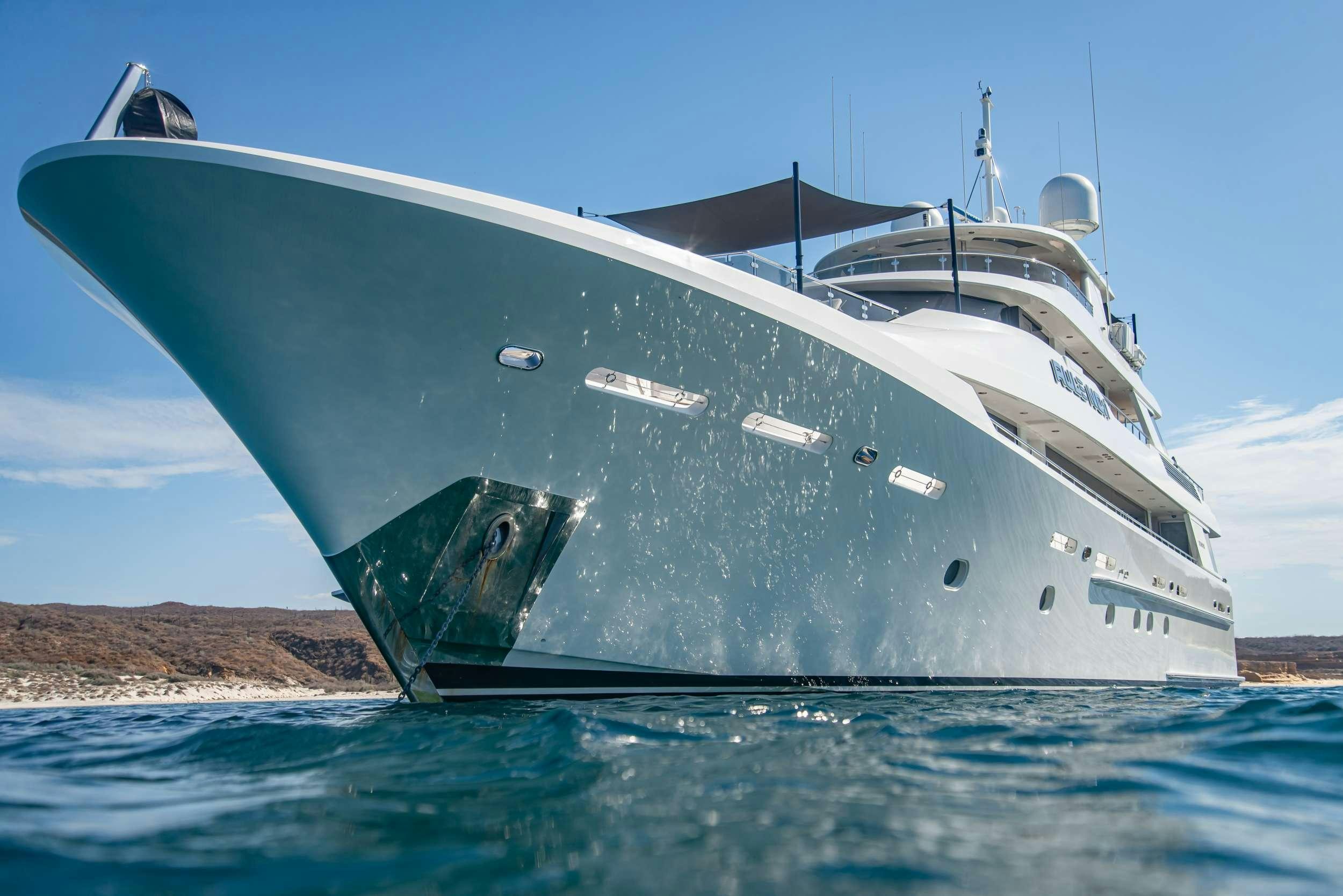 a boat in the water aboard RULE NO. 1 Yacht for Charter