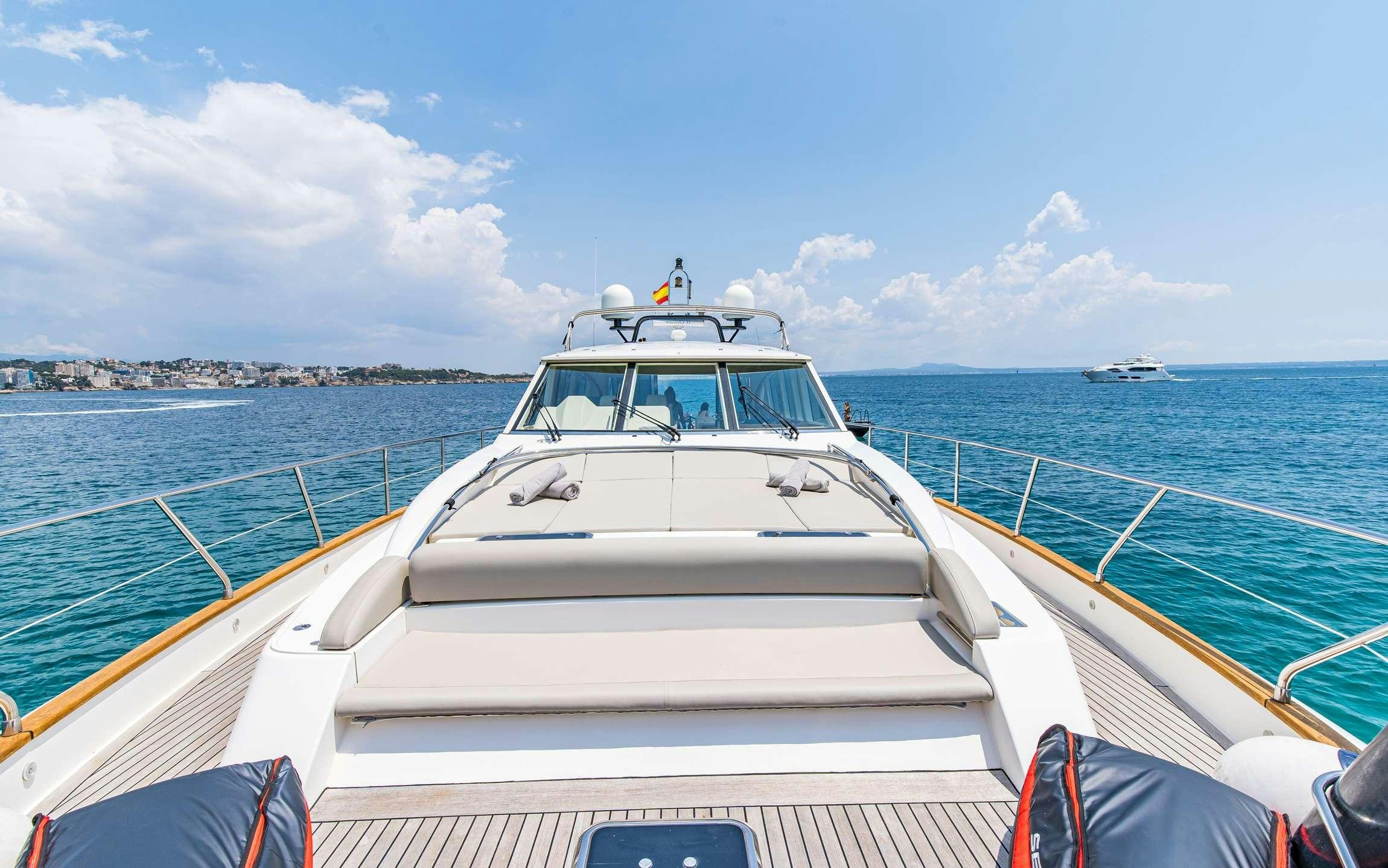 a boat on the water aboard PARODIA Yacht for Charter