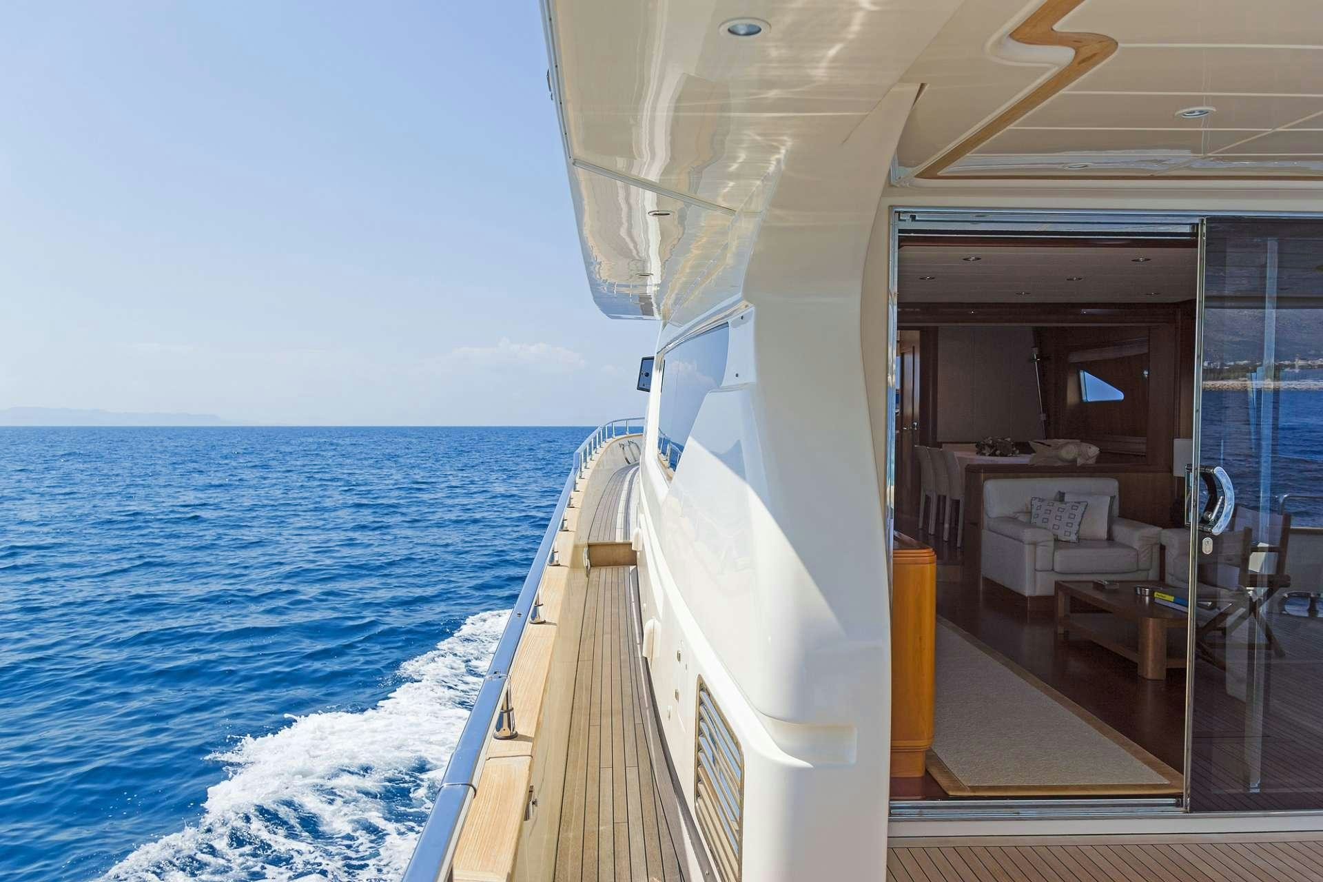 a boat on the water aboard ALFEA Yacht for Charter