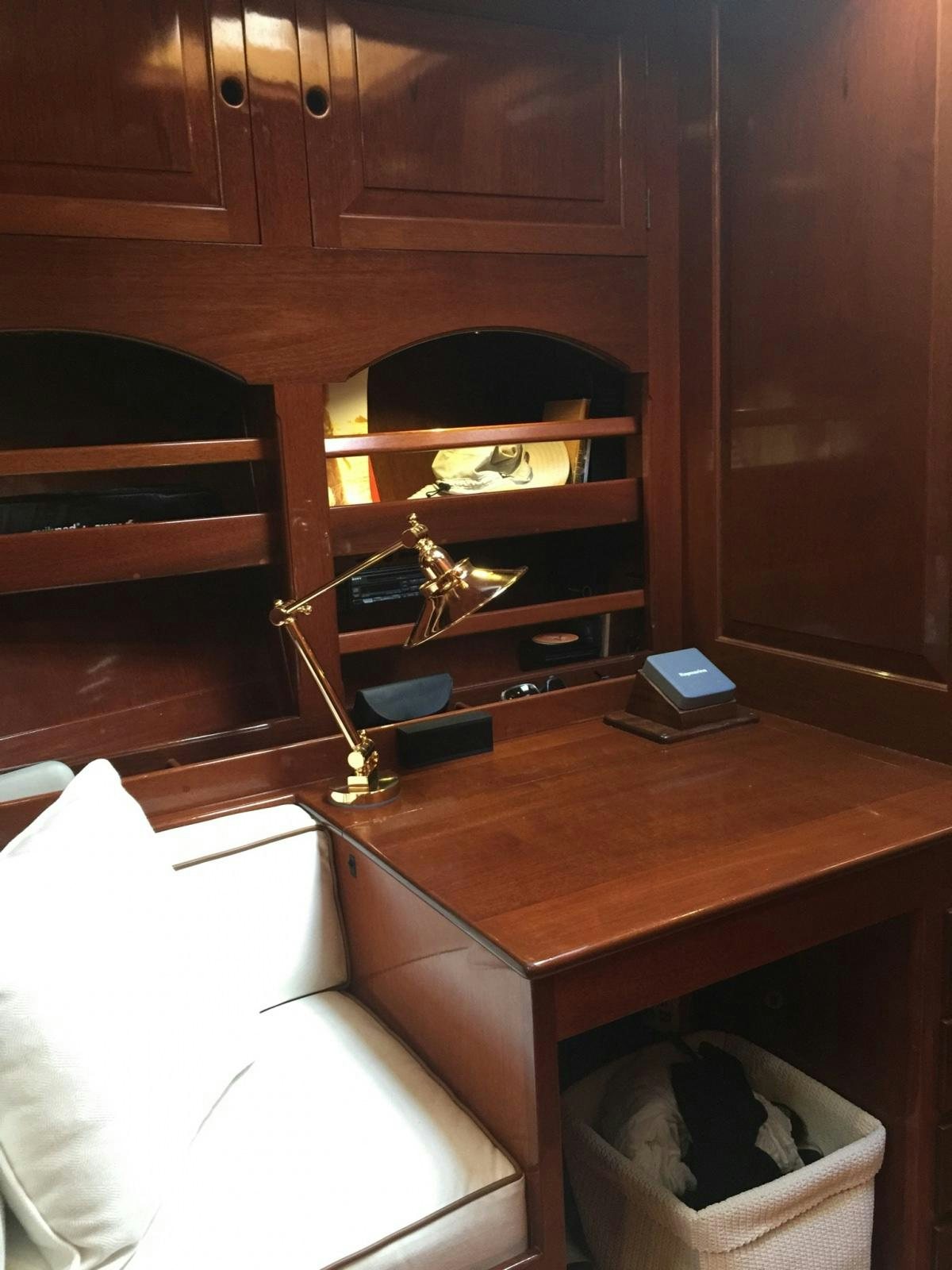 a laptop on a table aboard NORTHERN STAR Yacht for Charter