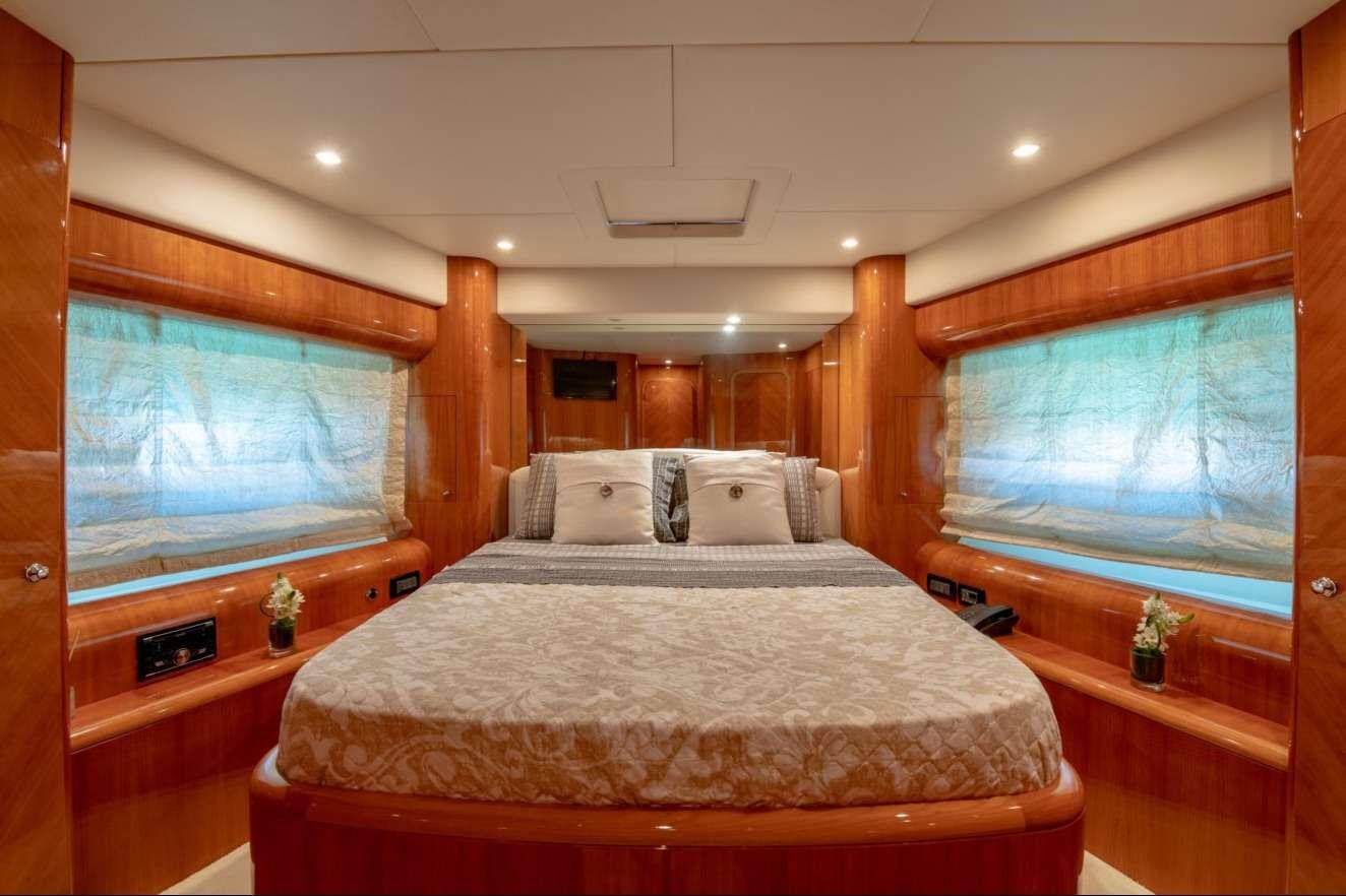 a bed in a cabin aboard VENUS SECRETS Yacht for Charter