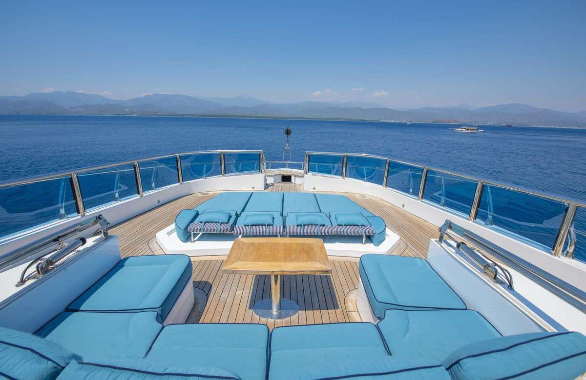 a boat on the water aboard DESTINY Yacht for Charter