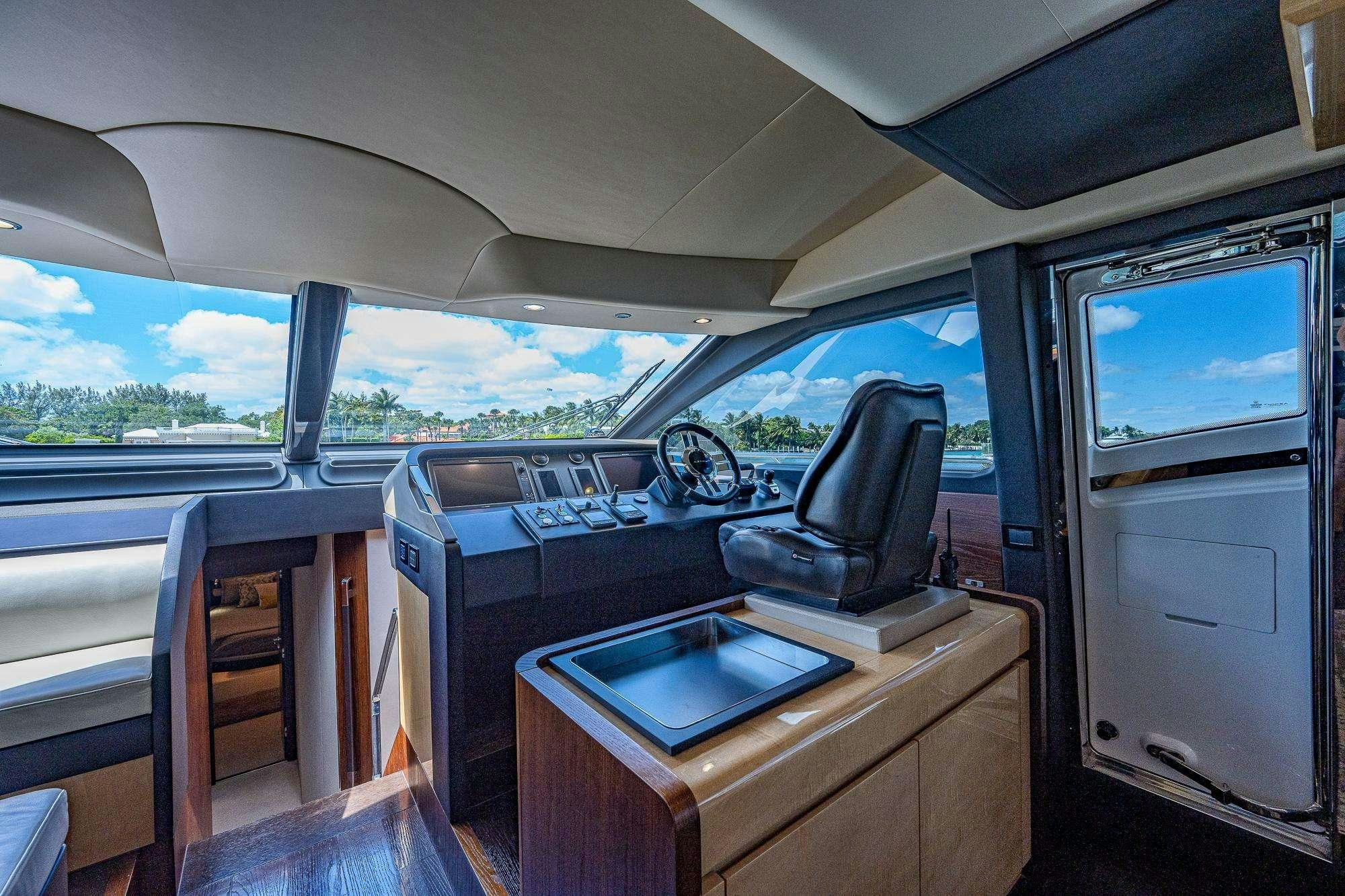 inside of a car aboard STAYSEA Yacht for Charter