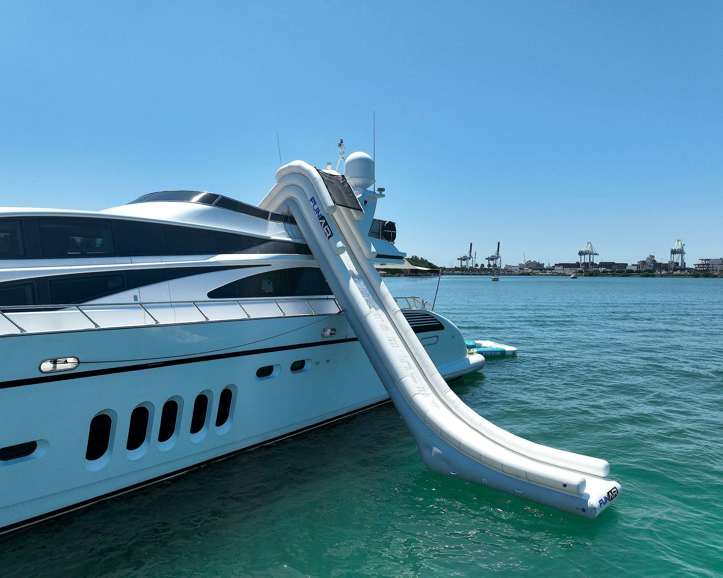 a boat in the water aboard CARPE DIEM Yacht for Charter