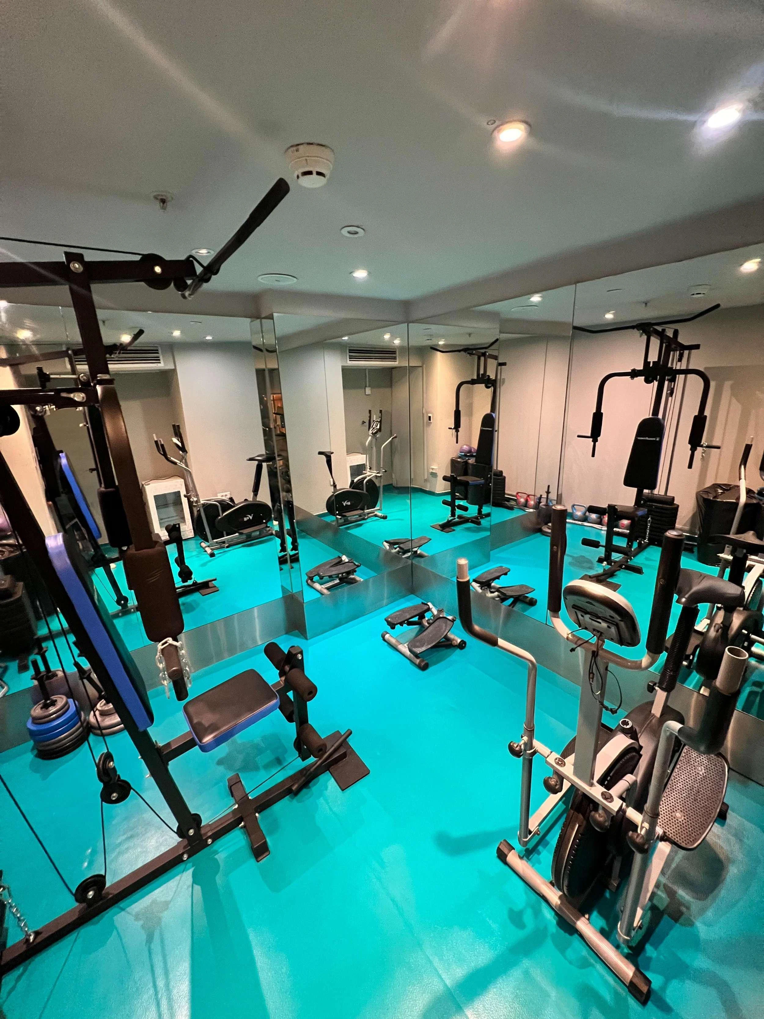 a large room with machinery aboard ELYSIUM Yacht for Charter