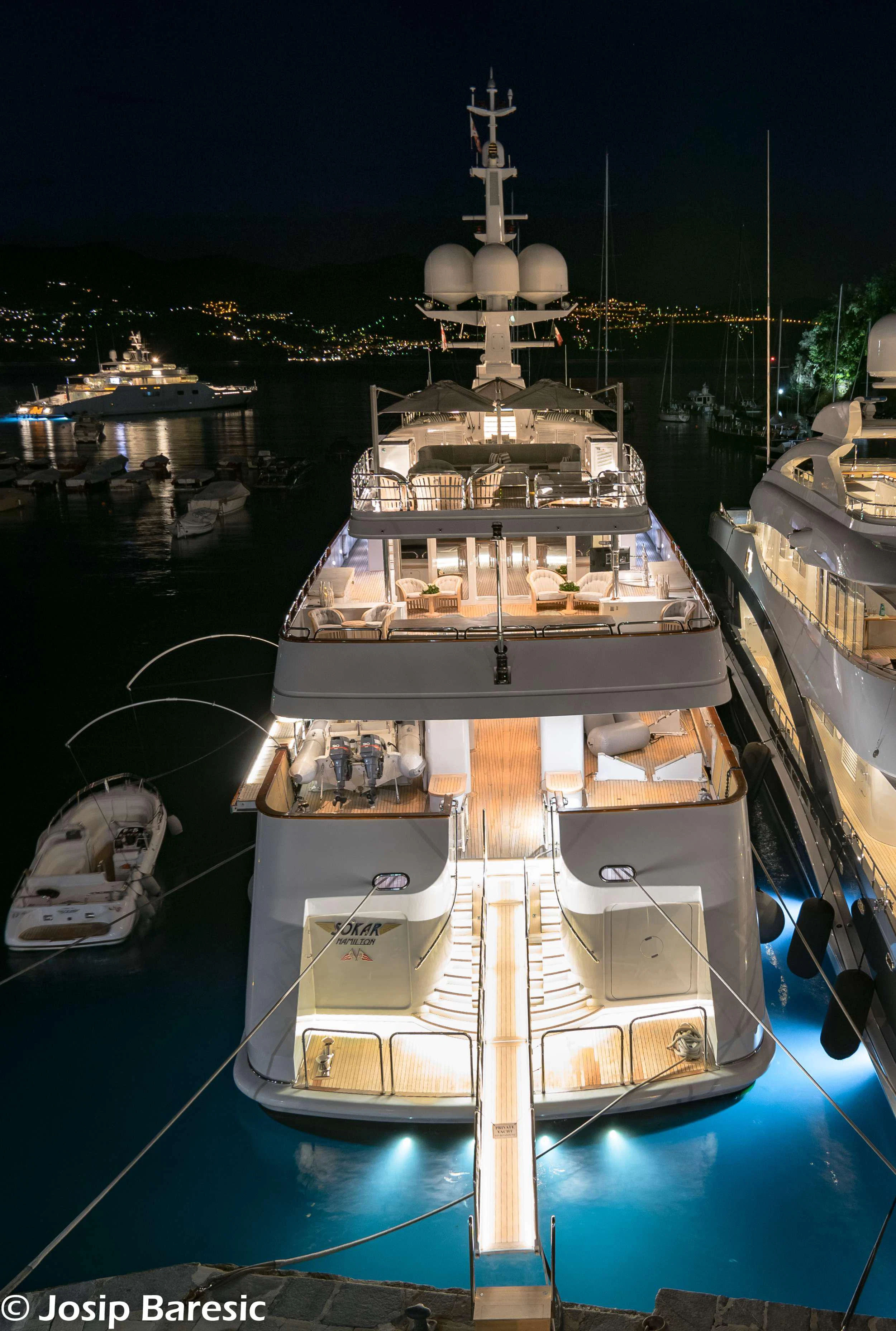 a large ship in the water aboard ISABELL PRINCESS OF THE SEA Yacht for Charter