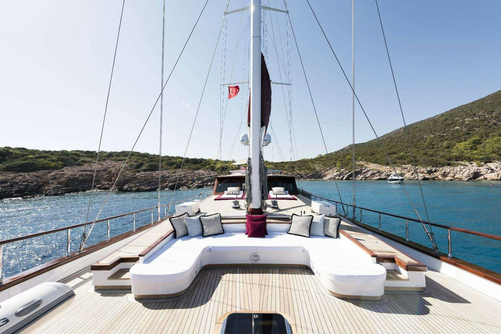 a boat on a body of water aboard THAT'S AMORE Yacht for Charter