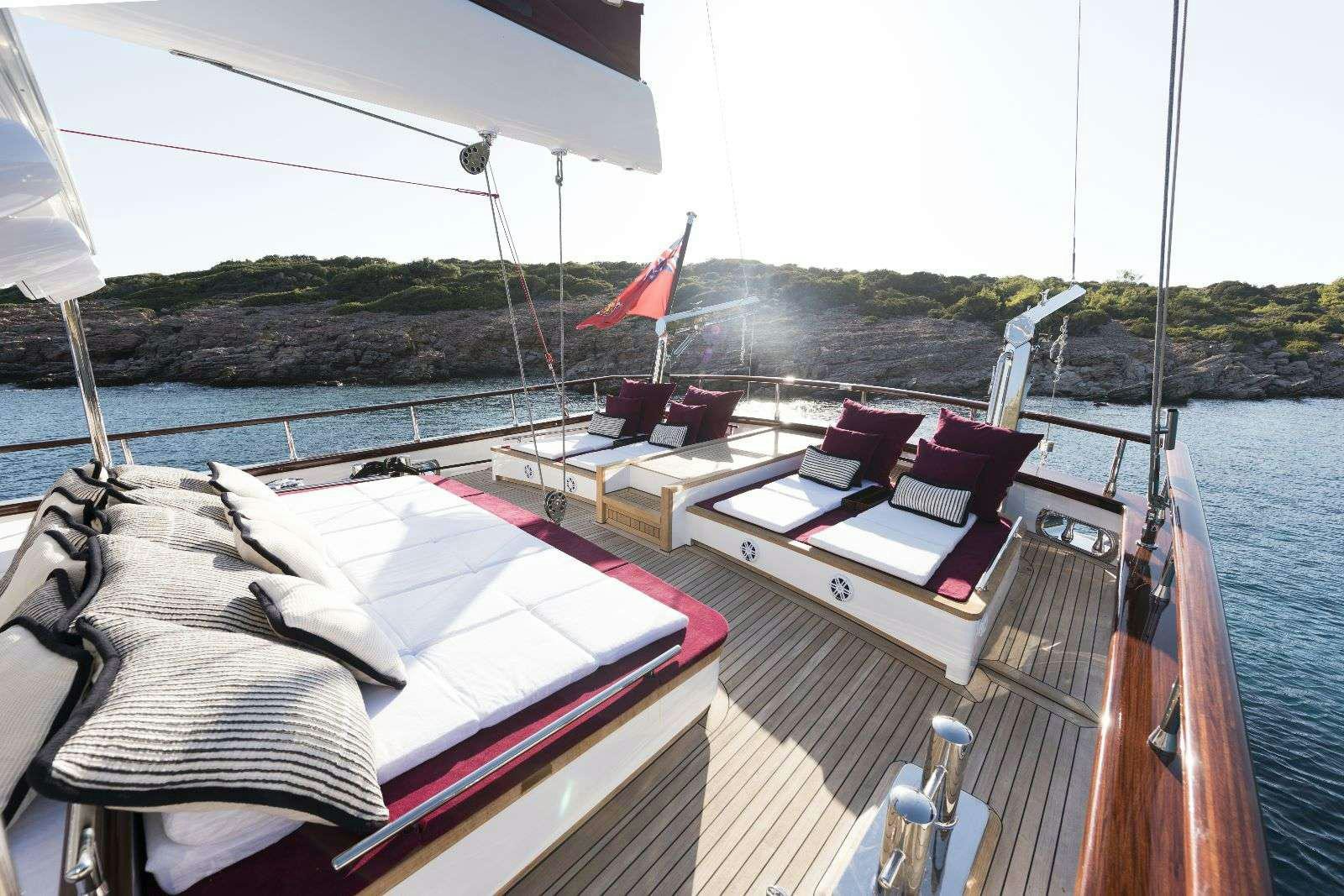 a boat on the water aboard THAT'S AMORE Yacht for Charter