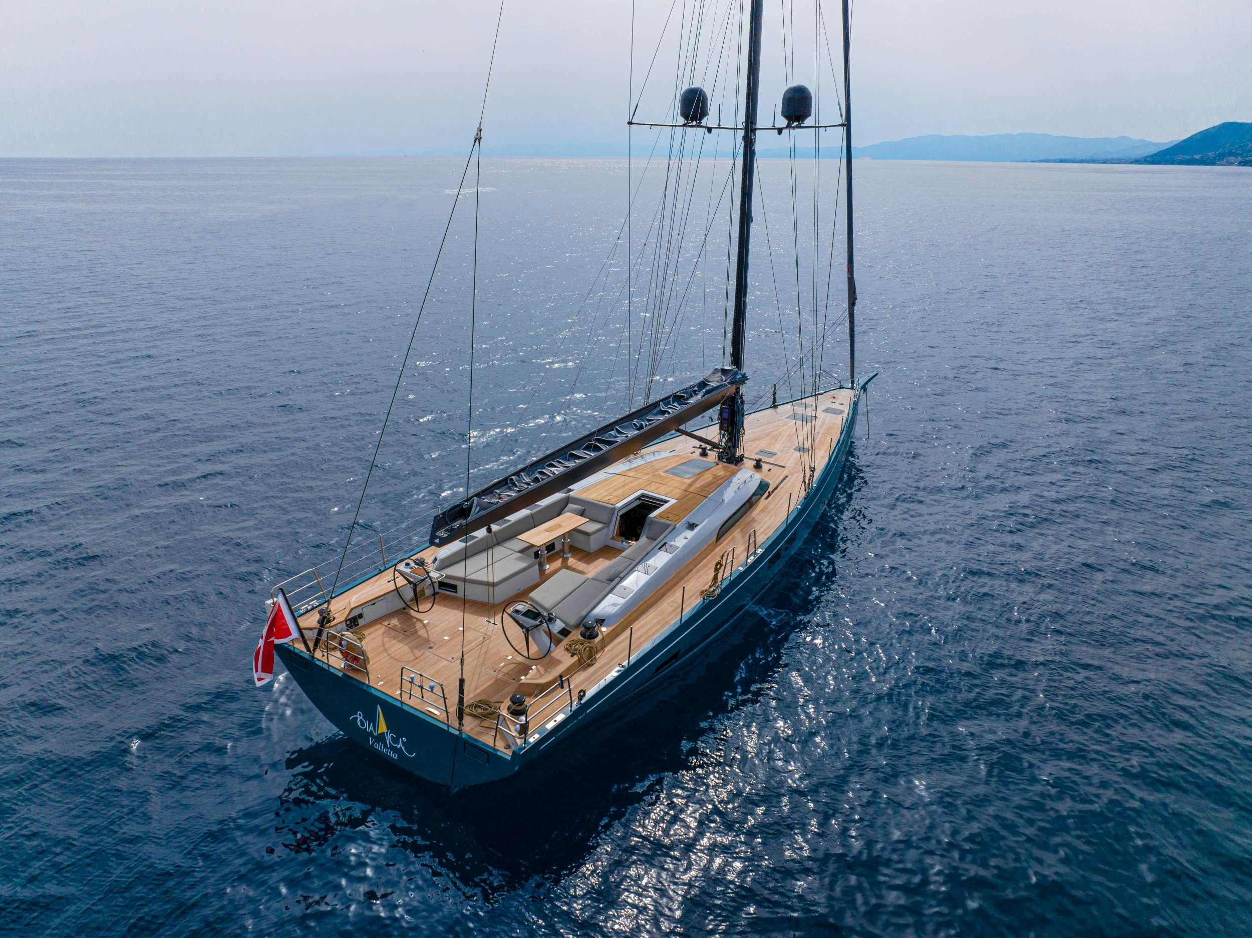 a boat in the water aboard BIANCA Yacht for Charter