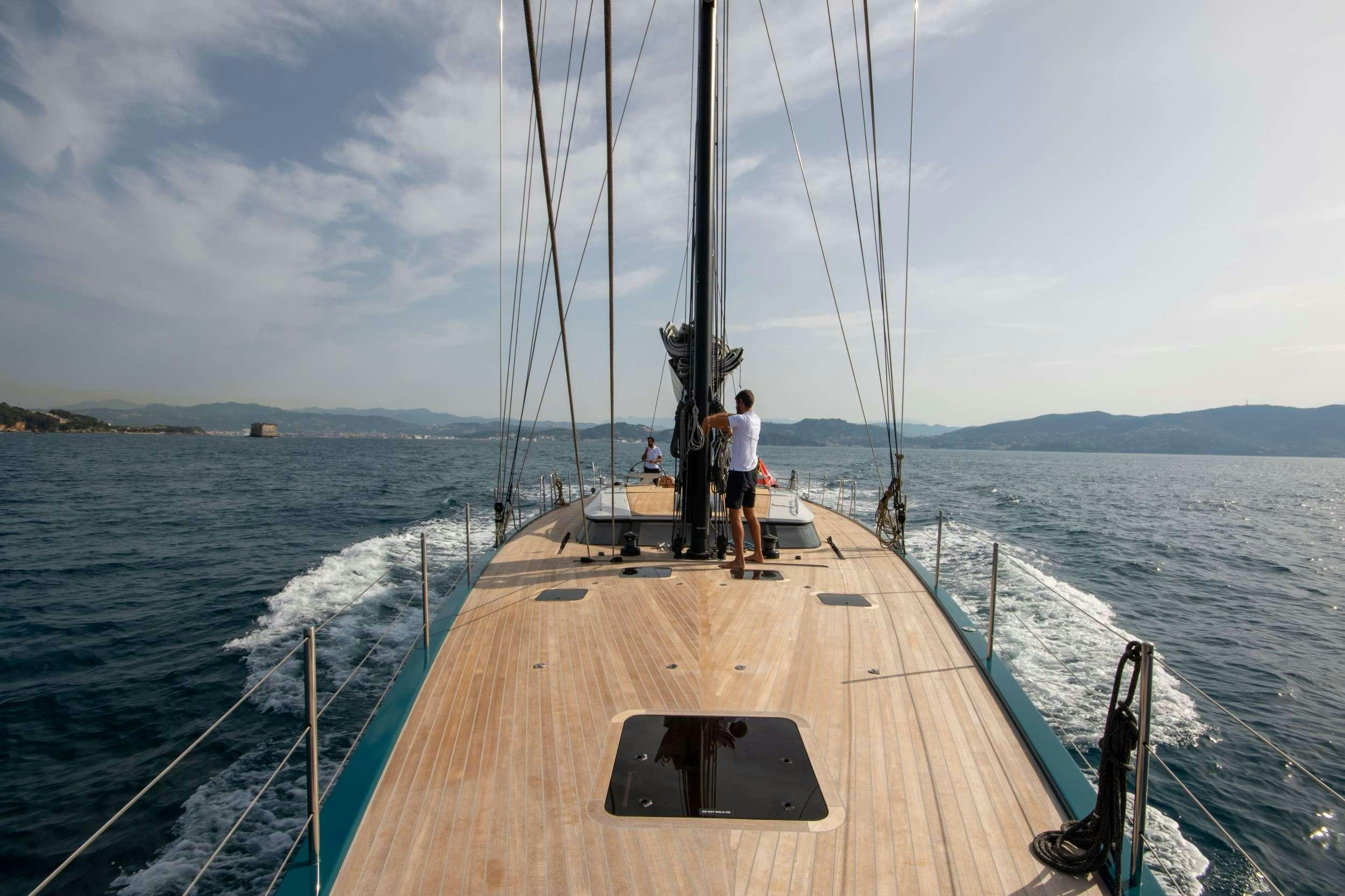 a group of people on a boat aboard BIANCA Yacht for Charter