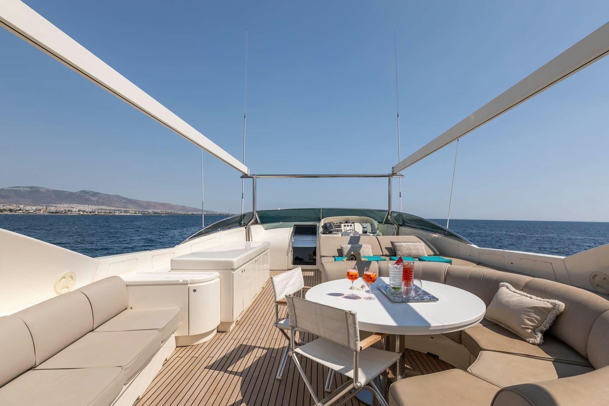 a boat on the water aboard WHY Yacht for Charter
