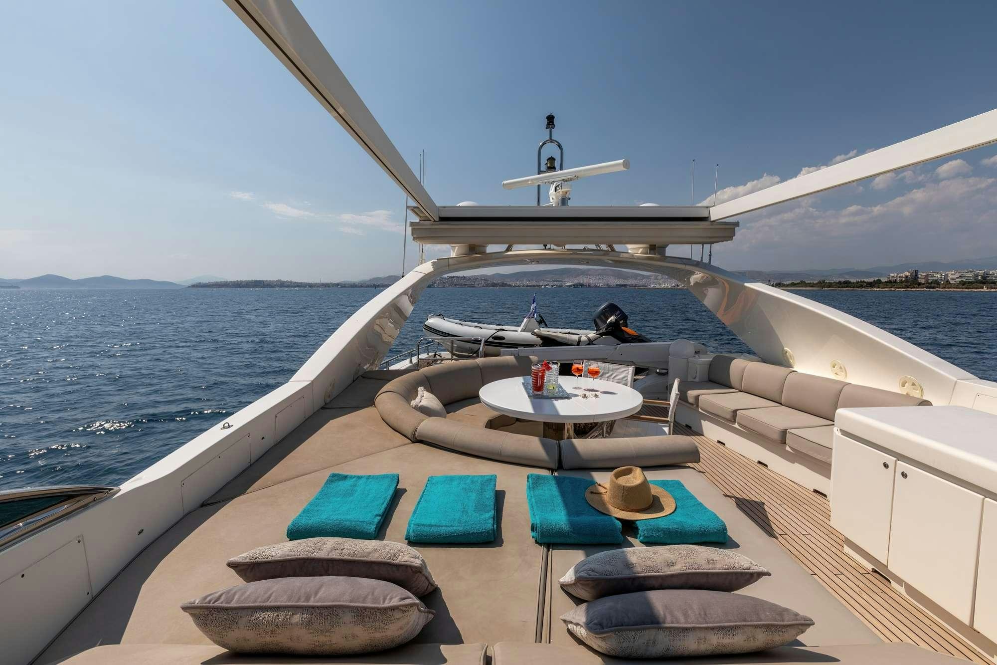 a boat on a boat aboard WHY Yacht for Charter