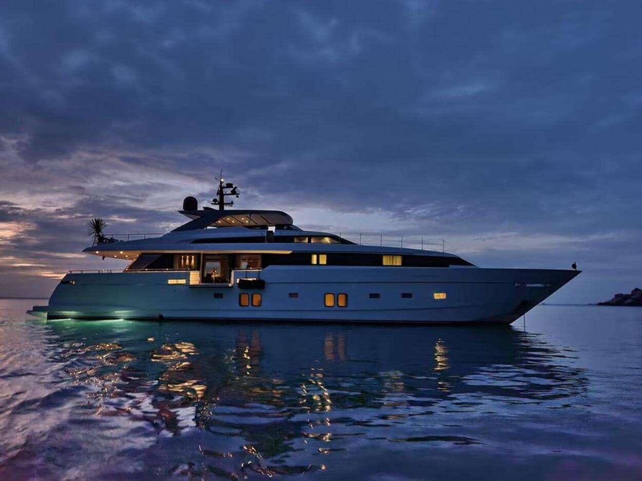 a boat in the water aboard OCTAVE Yacht for Charter