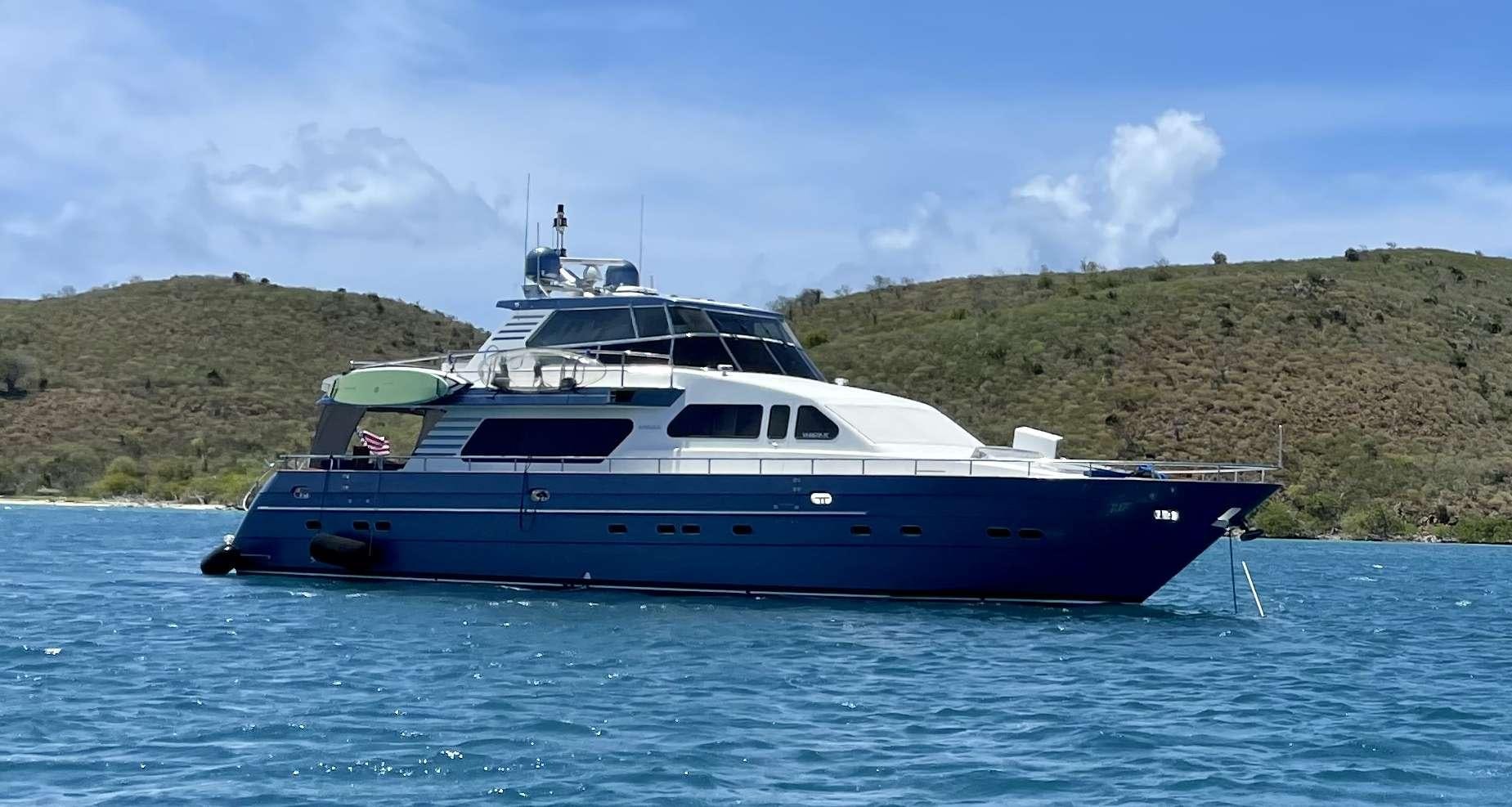 a boat on the water aboard QARA Yacht for Charter