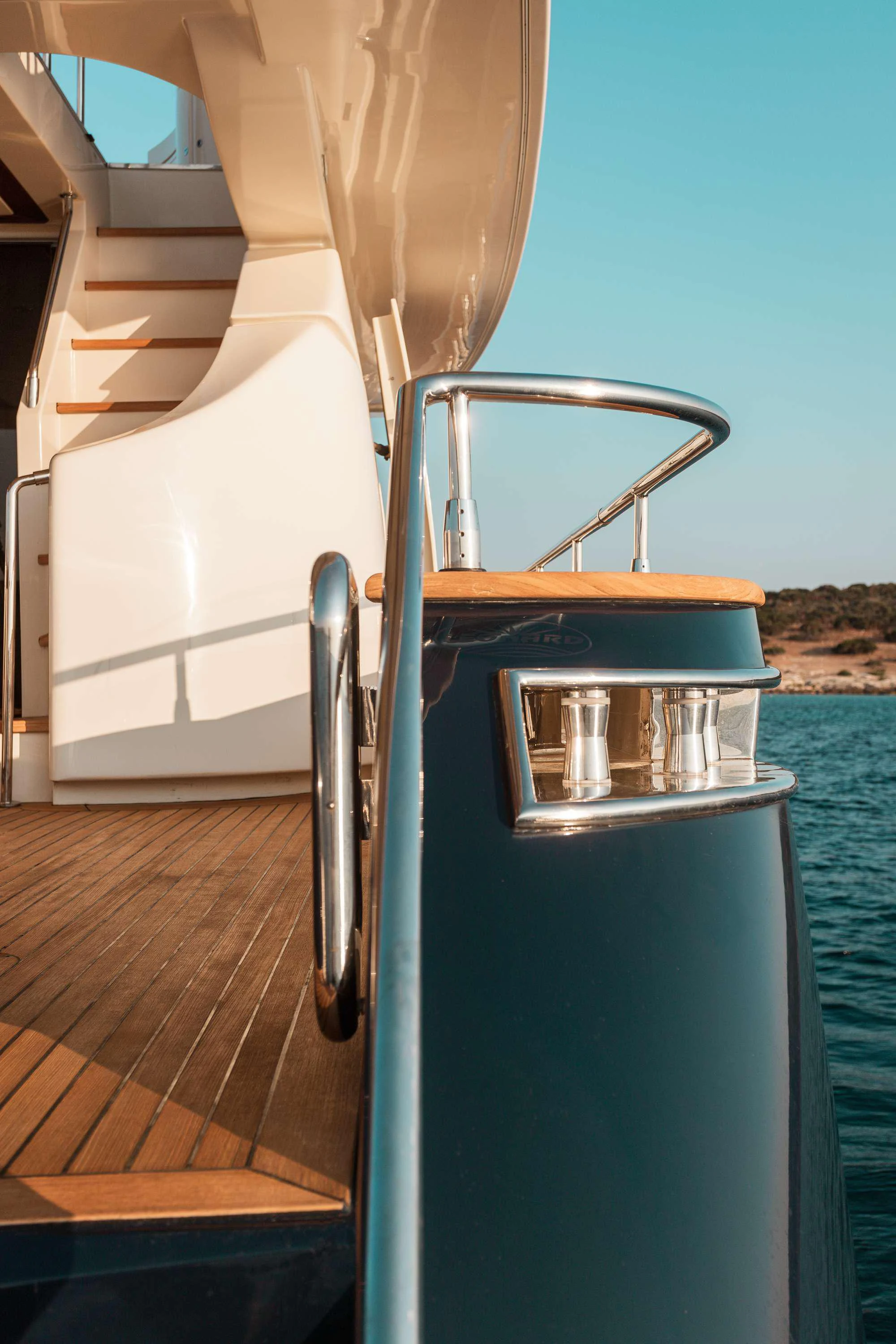 a metal object on a boat aboard ANLIA Yacht for Charter