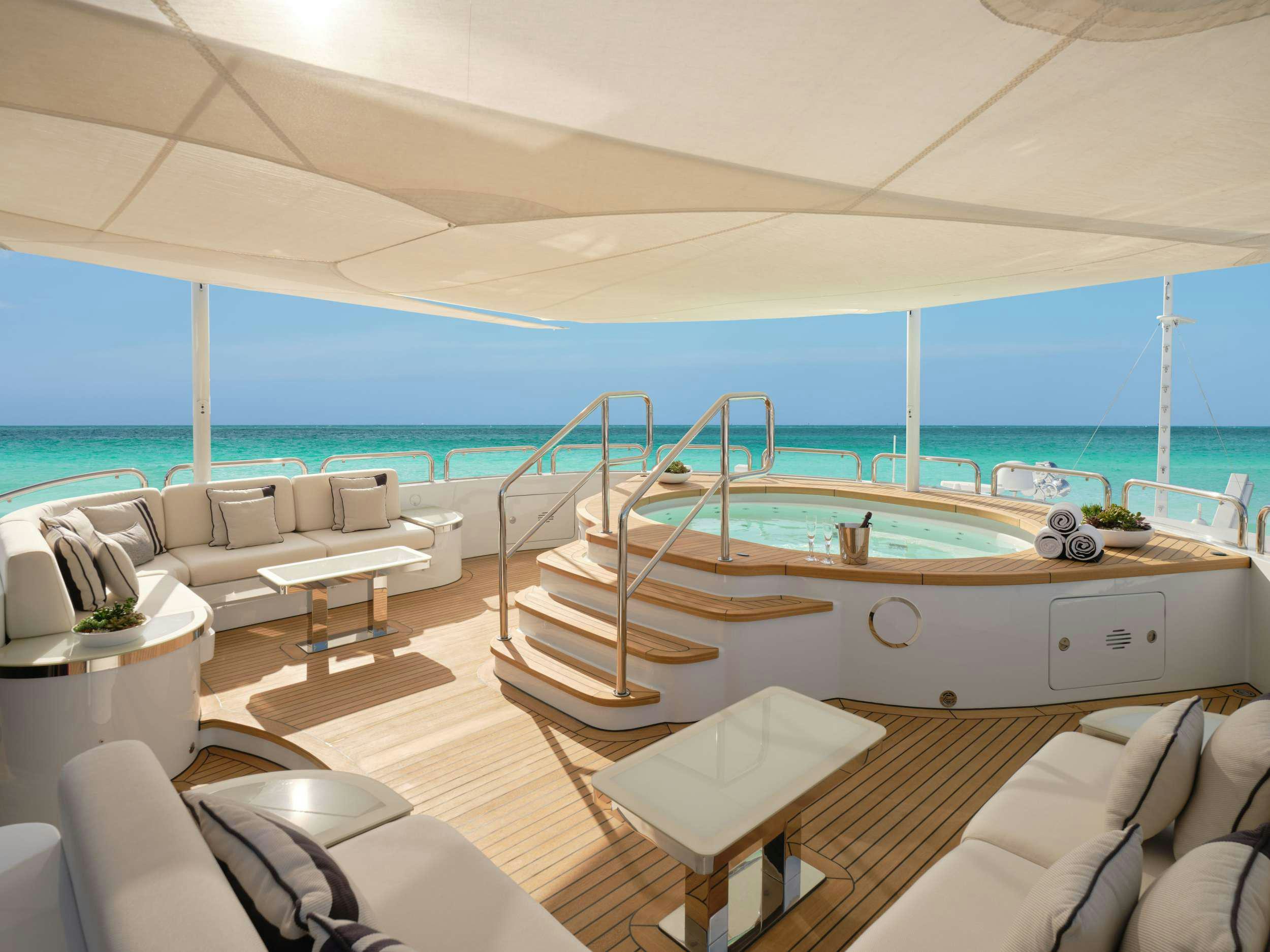 a boat on the water aboard GALAXY Yacht for Charter