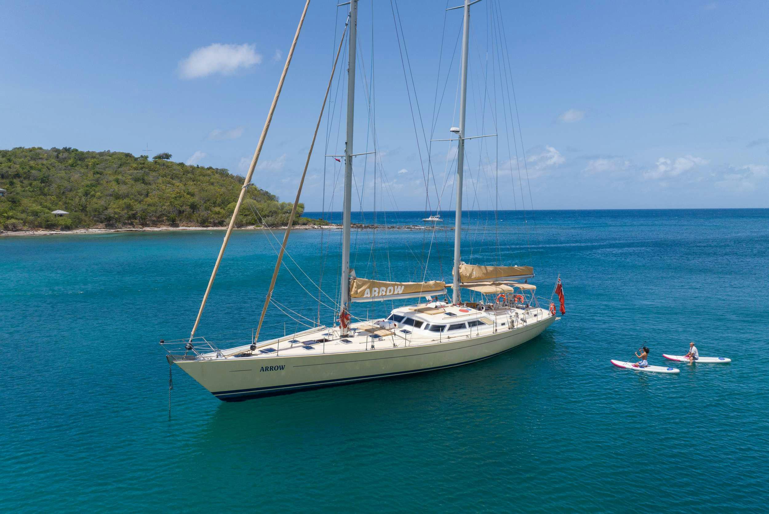 a boat on the water aboard ARROW OF AYR Yacht for Charter
