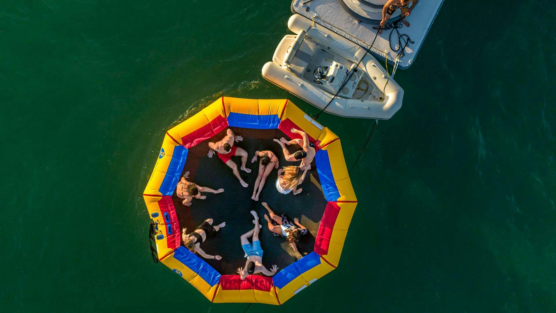 people on a boat aboard SALT SHAKER Yacht for Charter