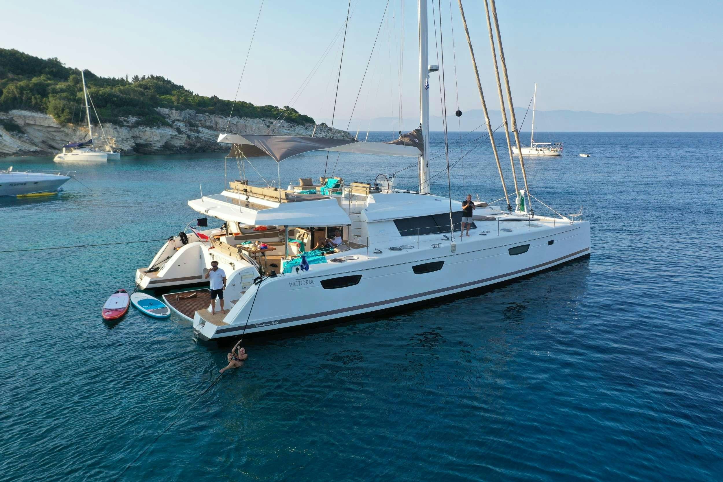 a boat in the water aboard SOME KIND OF WONDERFUL Yacht for Charter