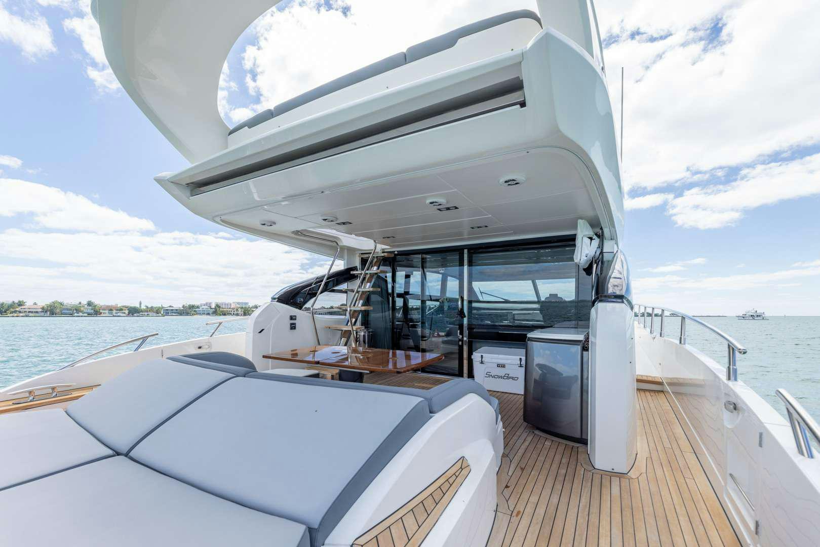 a boat on the water aboard SNOWBIRD Yacht for Charter