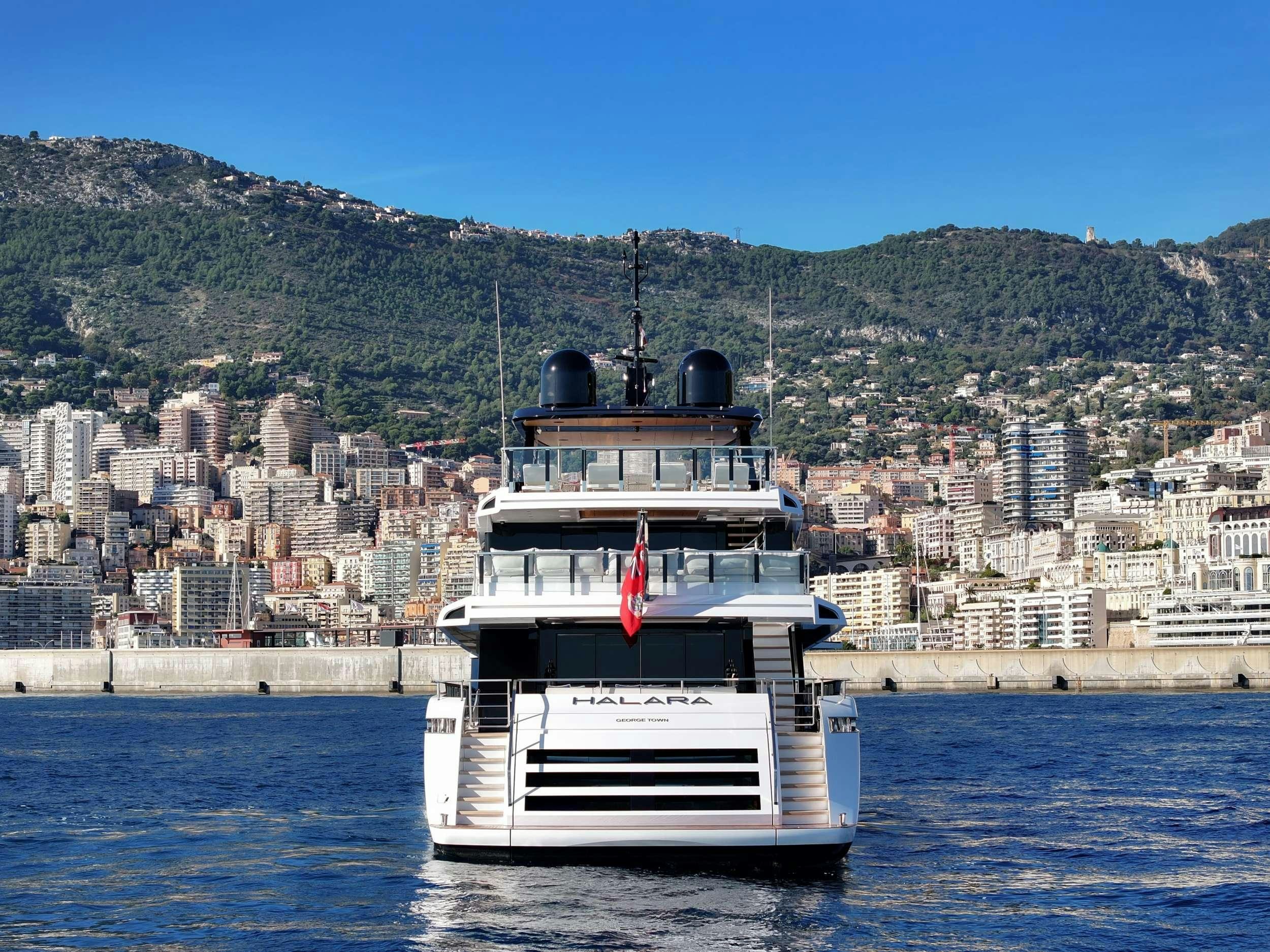 a boat in the water aboard HALARA Yacht for Charter