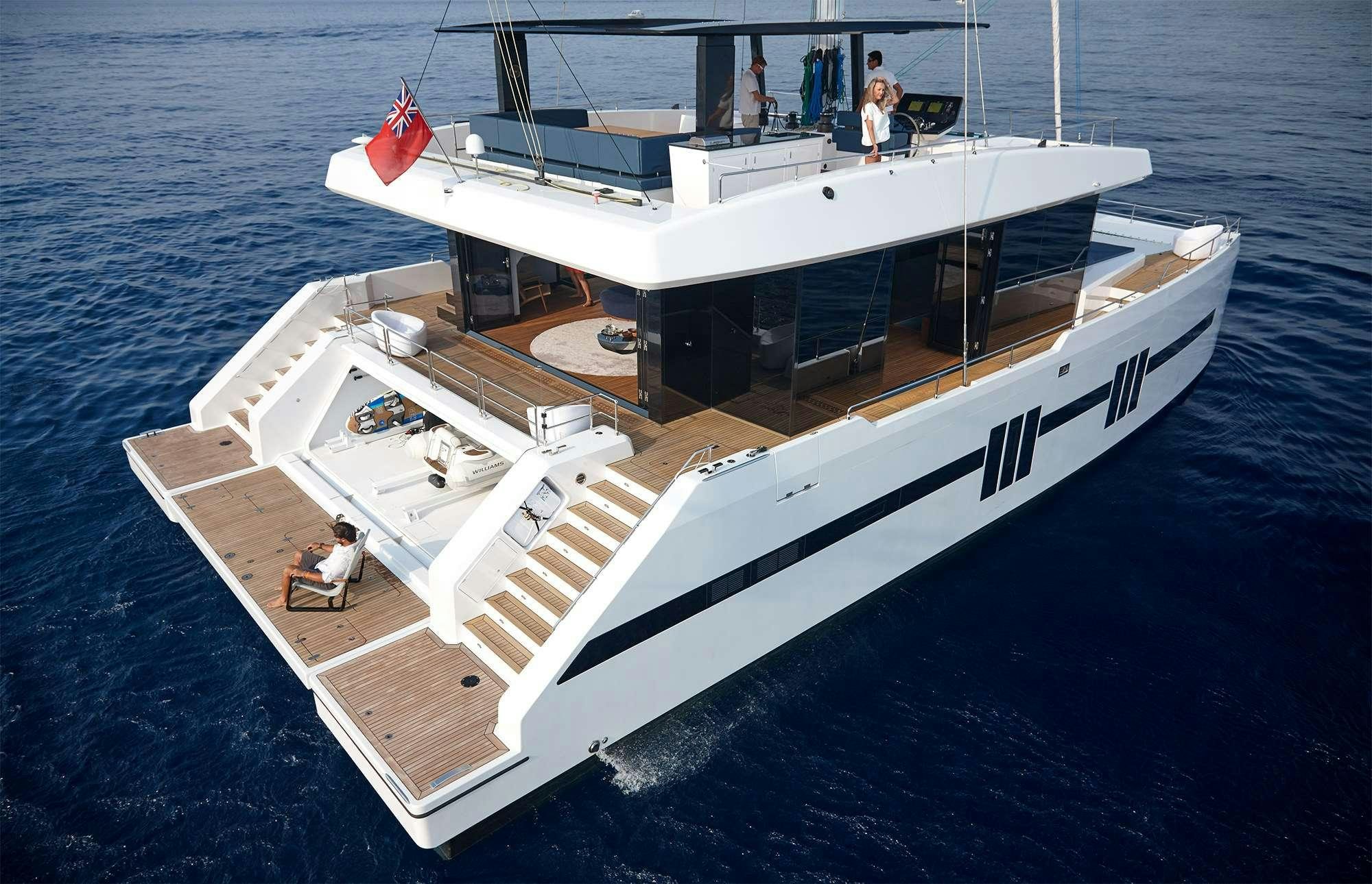 a boat on the water aboard MIDORI Yacht for Charter