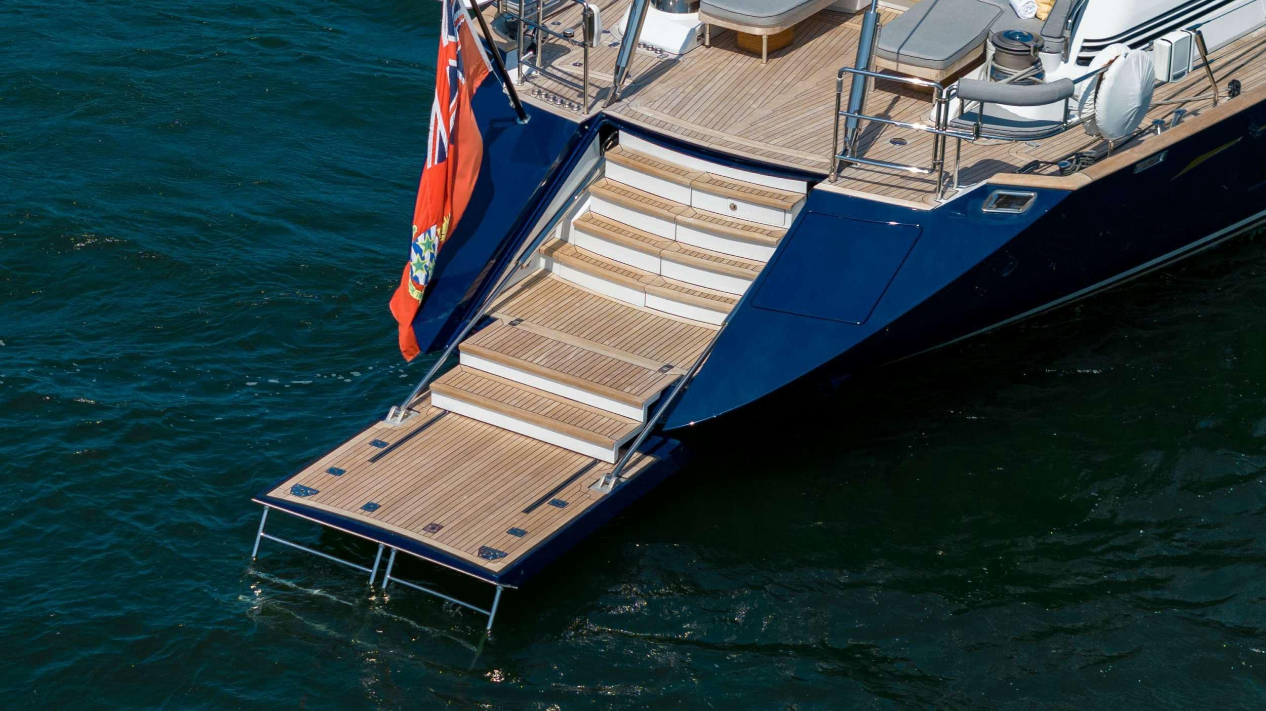 a large boat on the water aboard ANEMOI Yacht for Charter