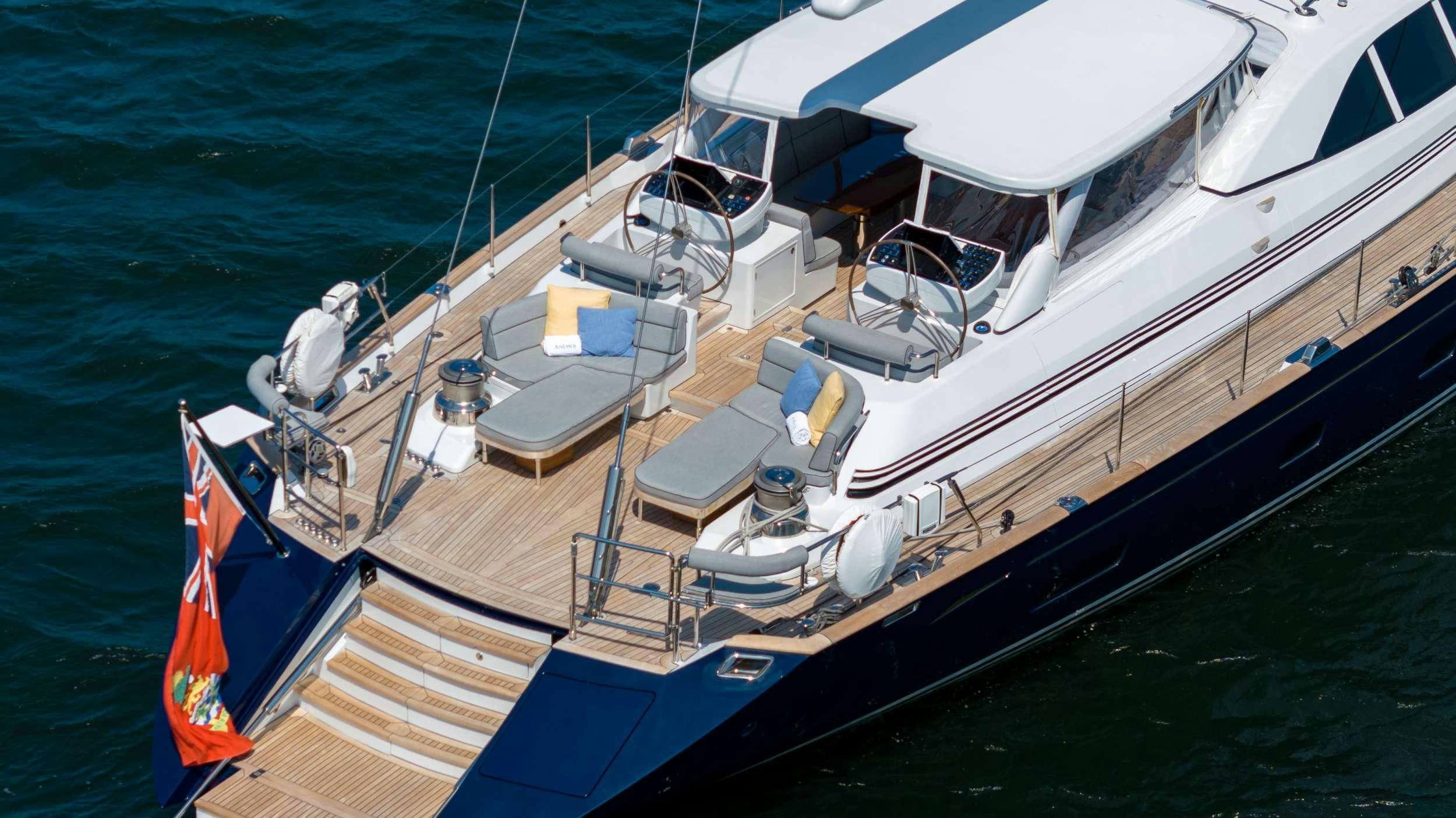 a boat on the water aboard ANEMOI Yacht for Charter