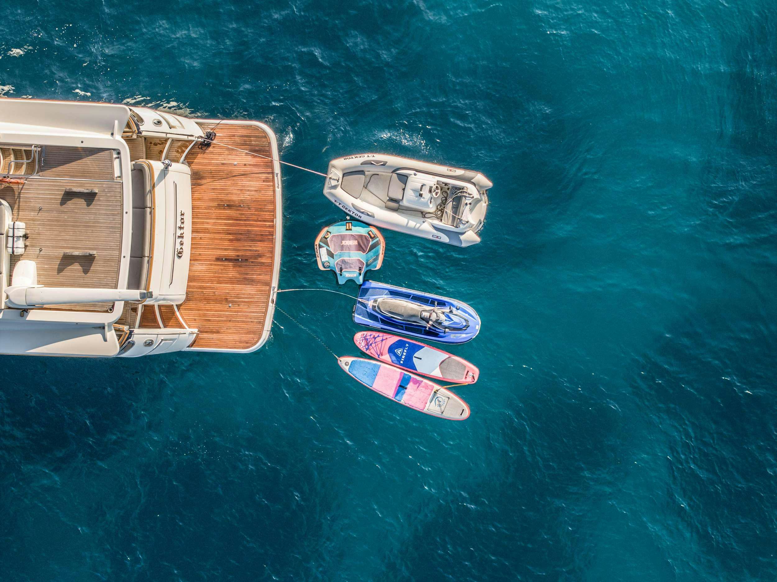 a group of boats in the water aboard GEKTOR Yacht for Charter