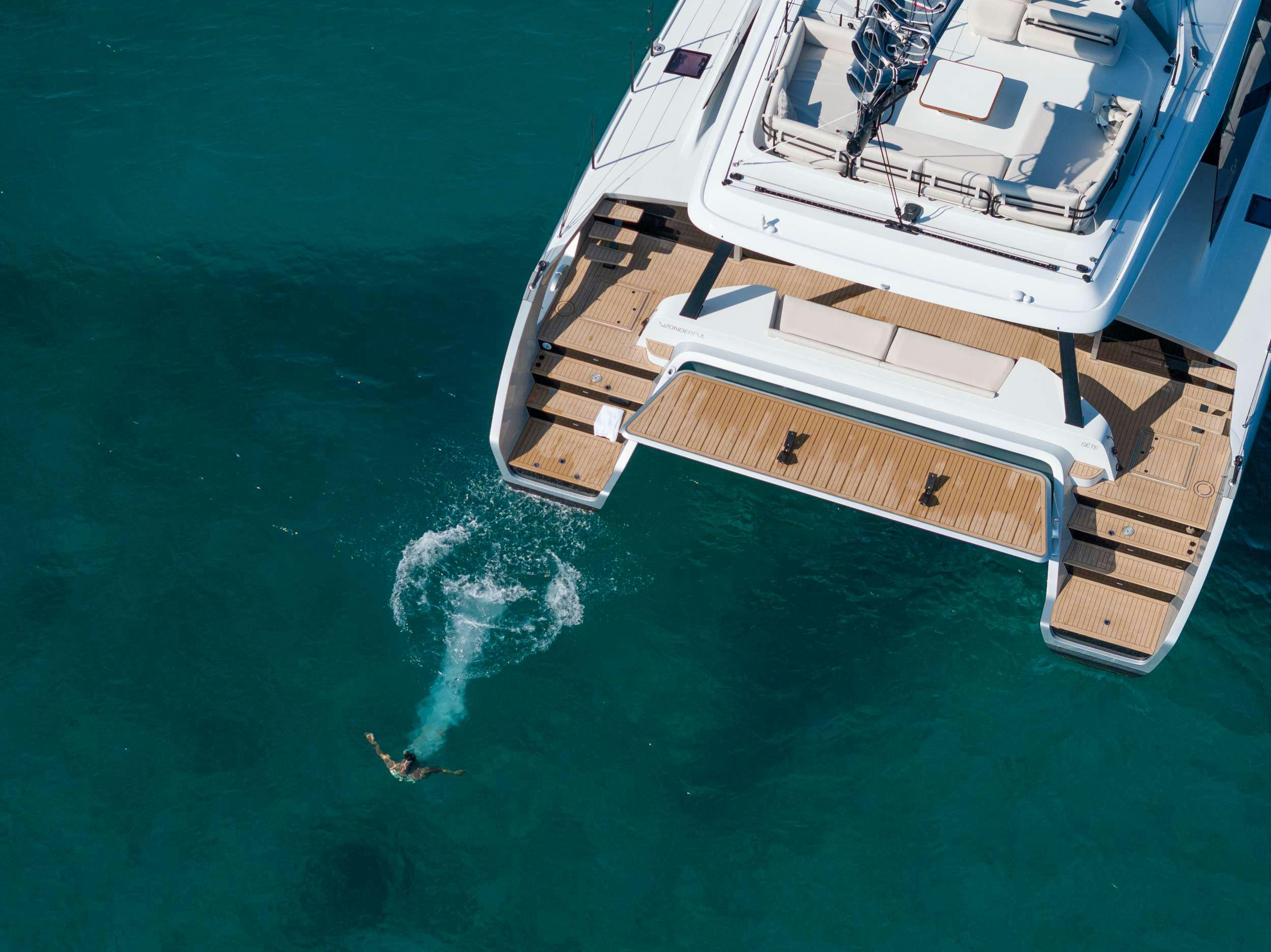 a boat on the water aboard WONDERFUL Yacht for Charter