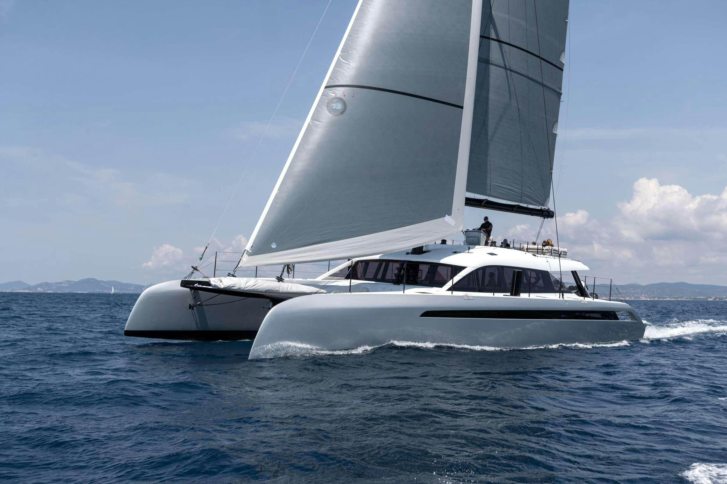a white yacht on the water aboard WONDERFUL Yacht for Charter