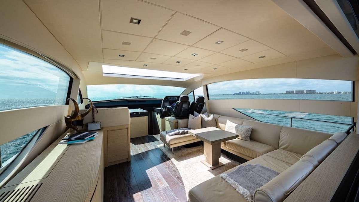 inside of a boat aboard LOKI Yacht for Charter