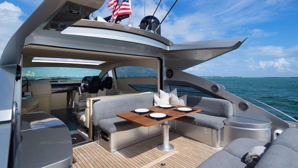 inside of a boat aboard LOKI Yacht for Charter
