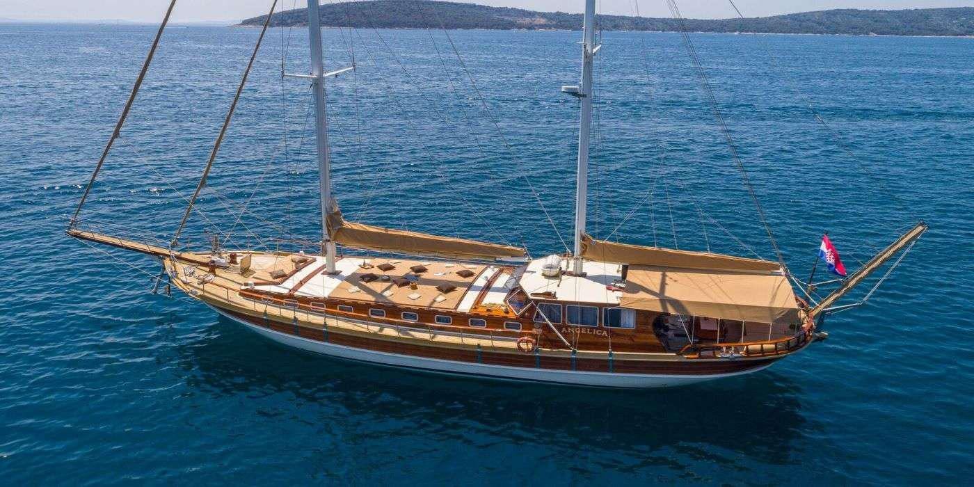 a boat in the water aboard ANGELICA Yacht for Charter