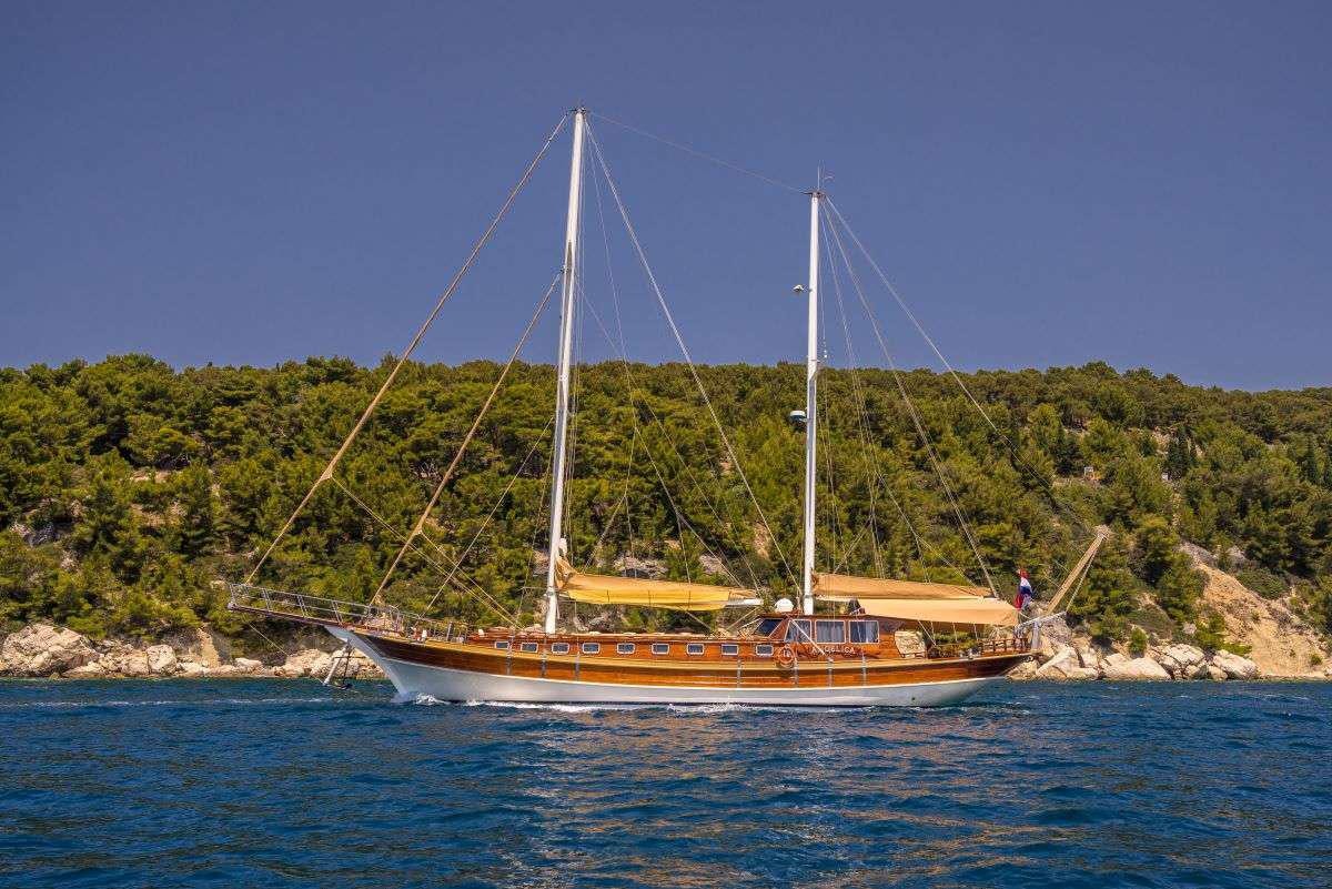 a sailboat in the water aboard ANGELICA Yacht for Charter