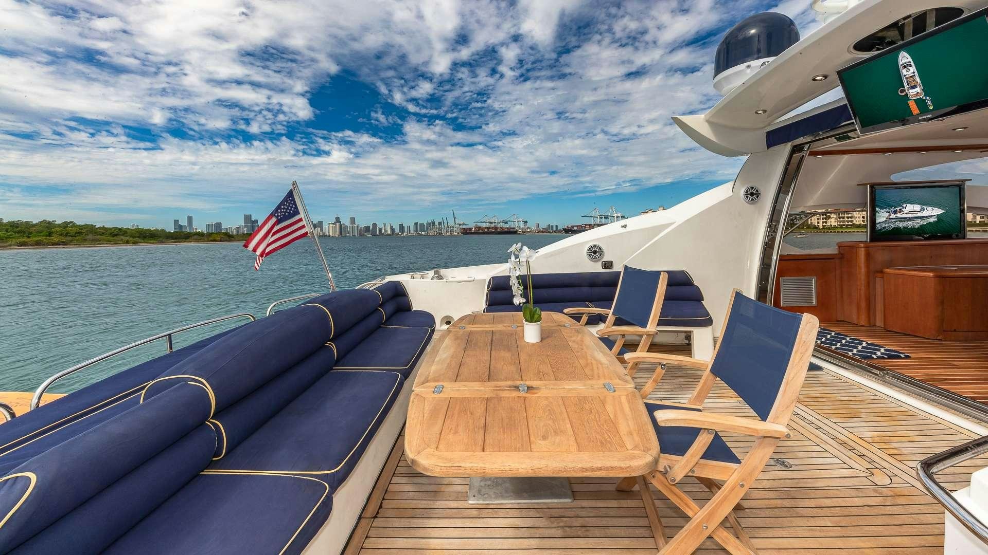 a boat on the water aboard AQUAHOLIC Yacht for Charter