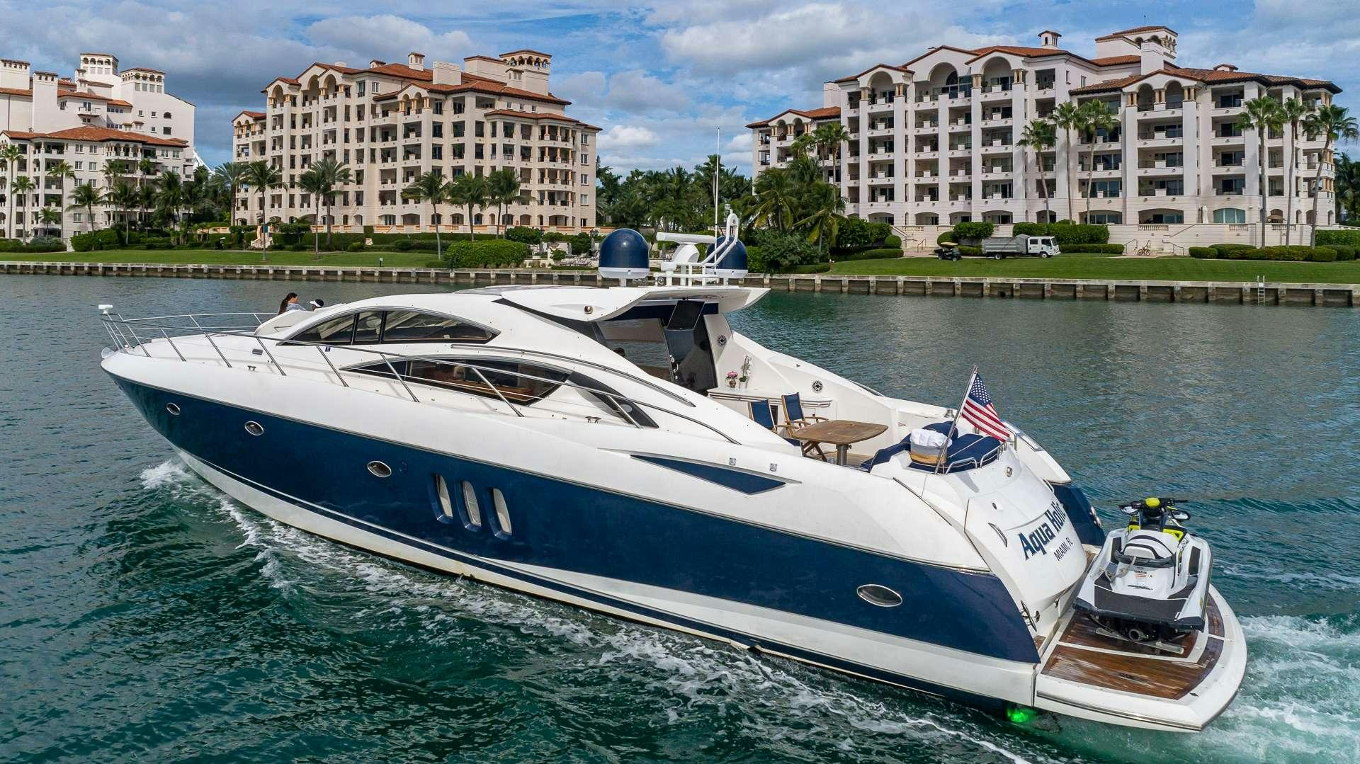 a boat on the water aboard AQUAHOLIC Yacht for Charter