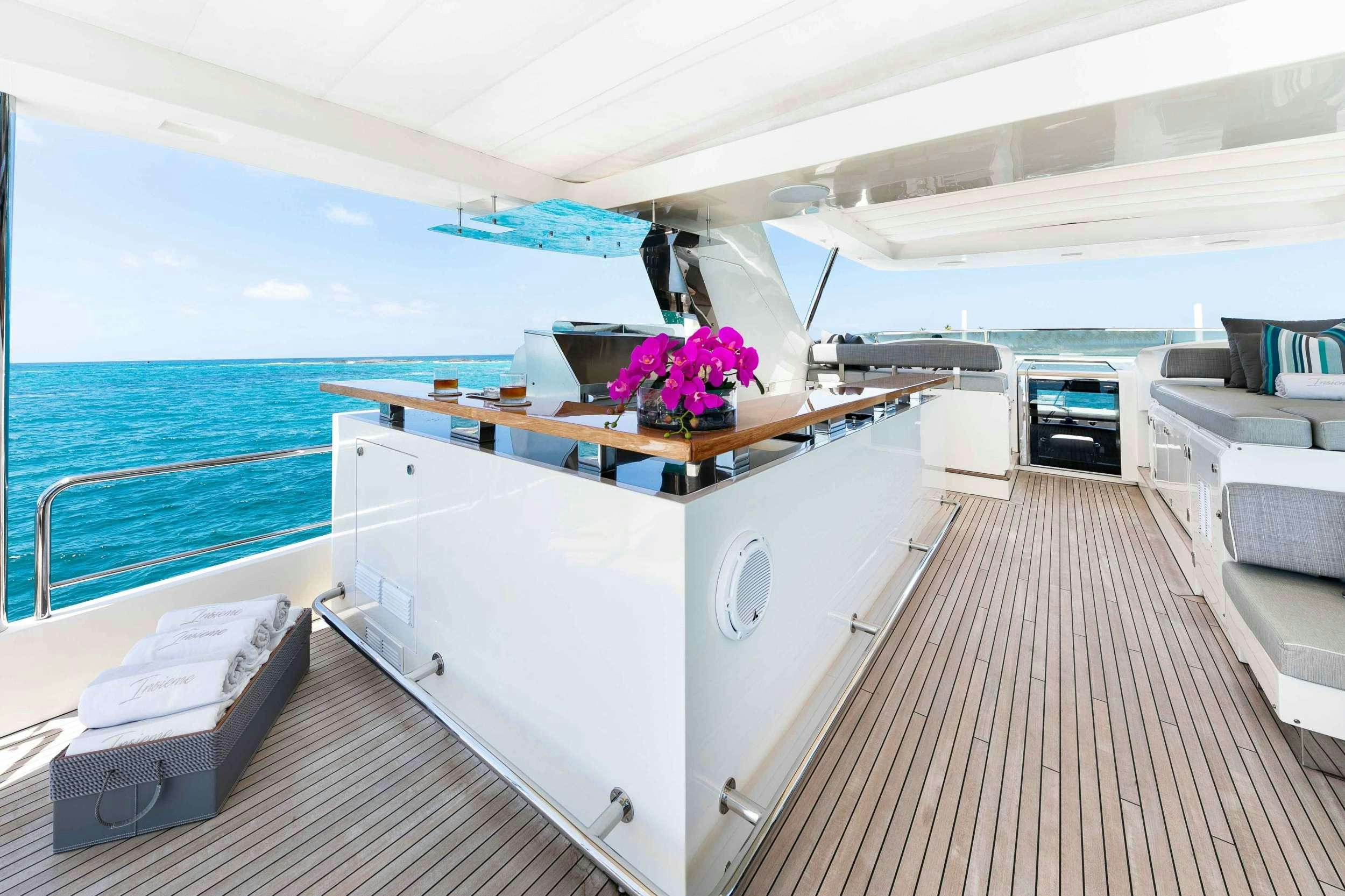 a boat on the water aboard CAMY ED Yacht for Charter