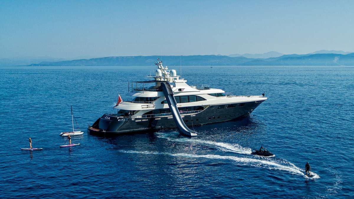 a boat on the water aboard ZIA Yacht for Charter
