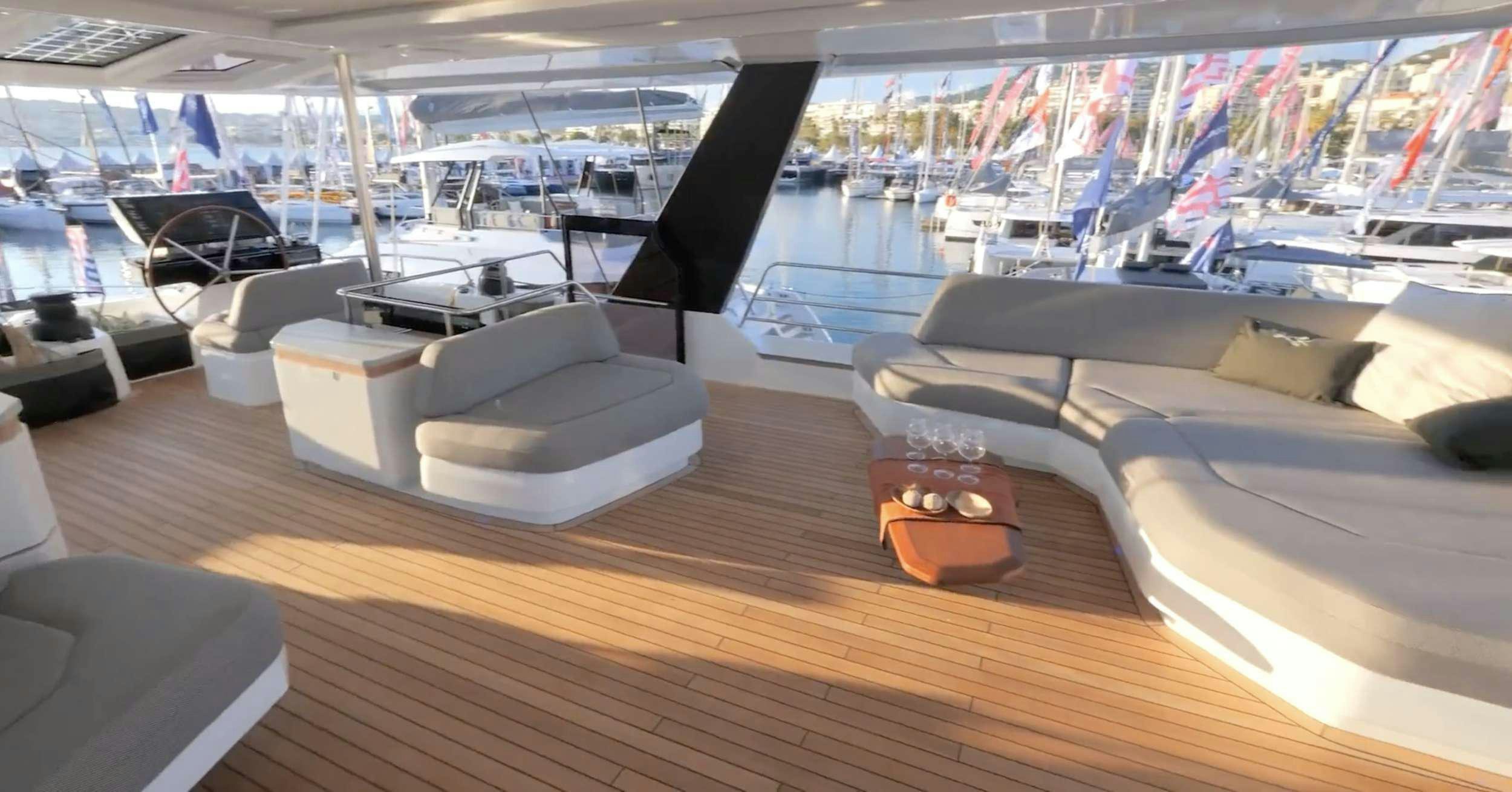 inside view of a room aboard SERENISSIMA III Yacht for Charter