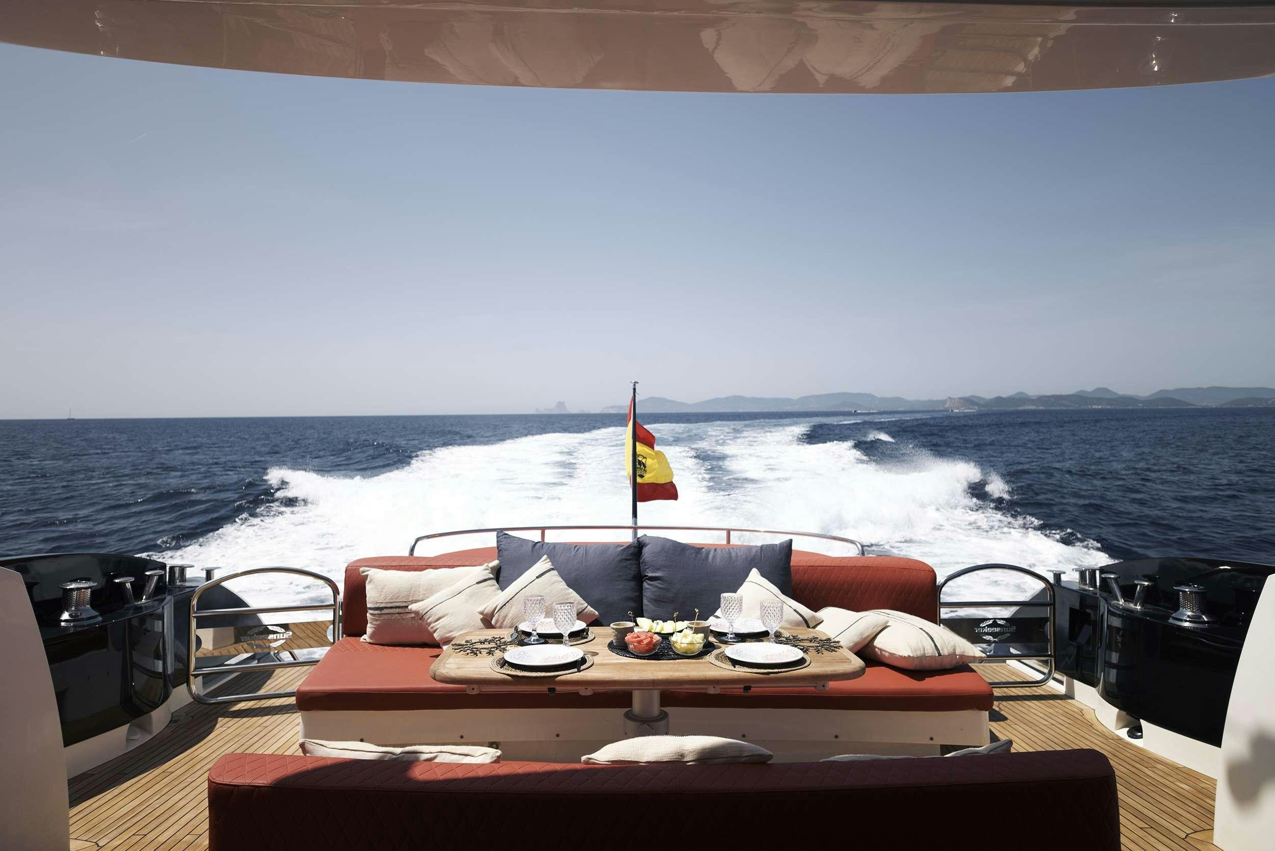 a boat on the water aboard UM7 Yacht for Charter