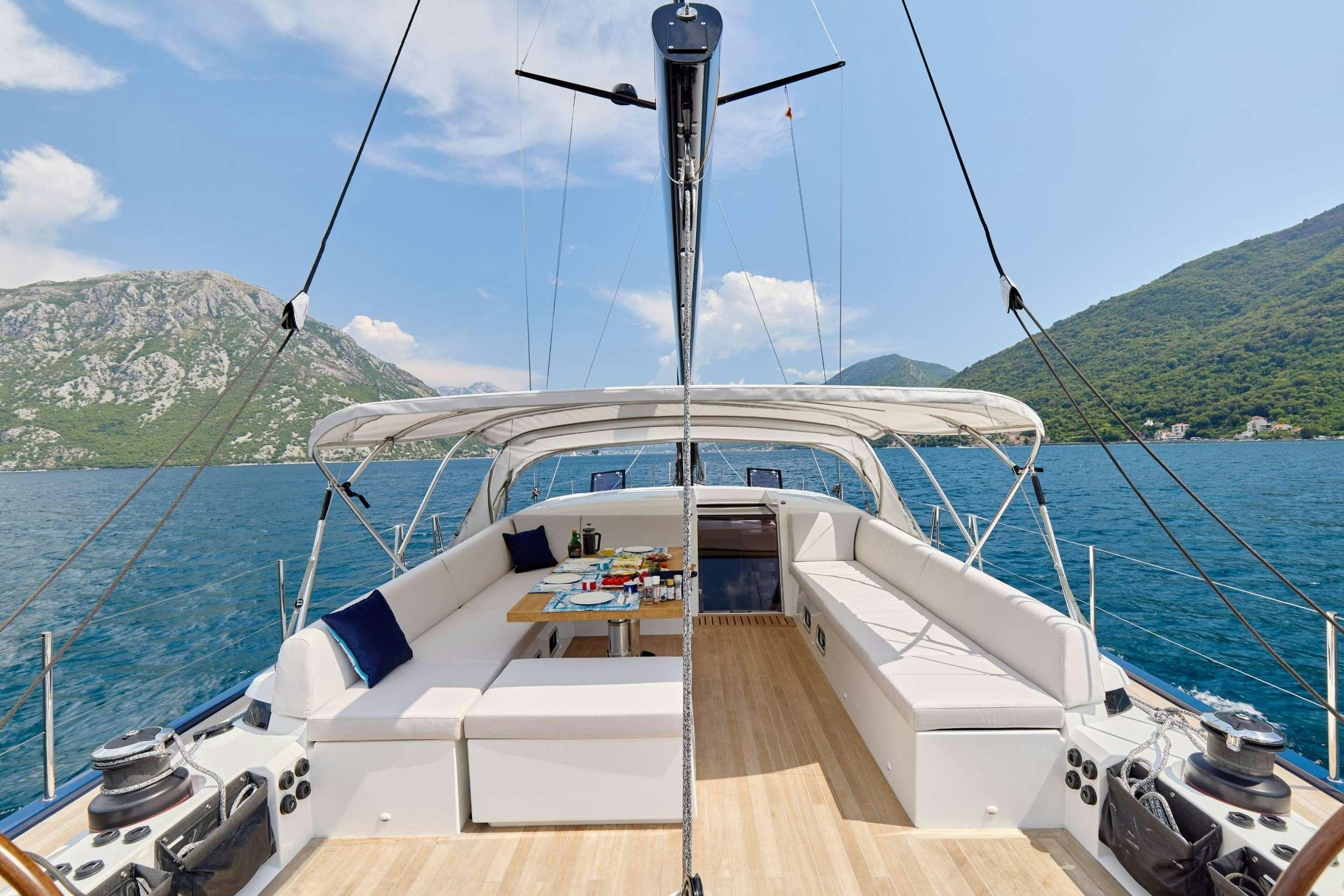 a boat on the water aboard GRATEFUL Yacht for Charter
