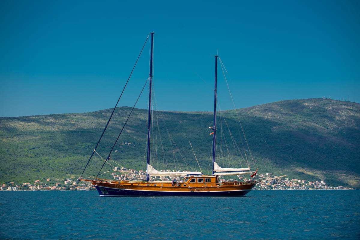 a sailboat in the water aboard P Yacht for Charter