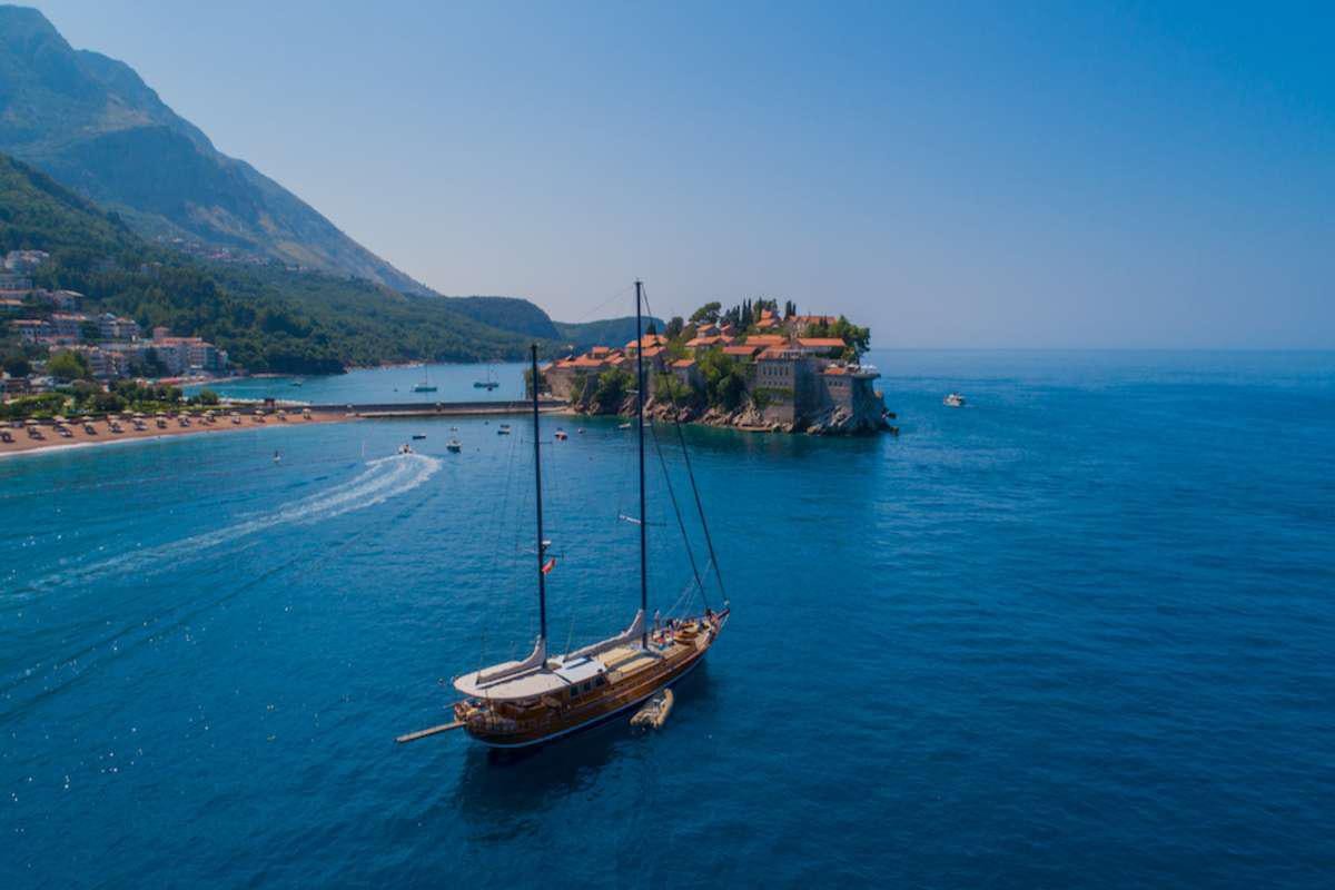 a boat on the water aboard P Yacht for Charter