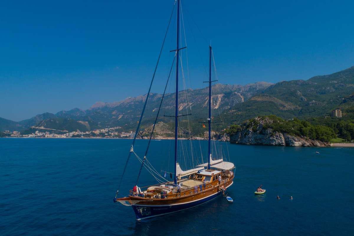 a sailboat on the water aboard P Yacht for Charter