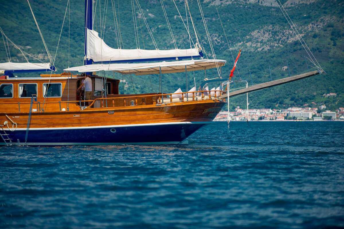 a boat on the water aboard P Yacht for Charter